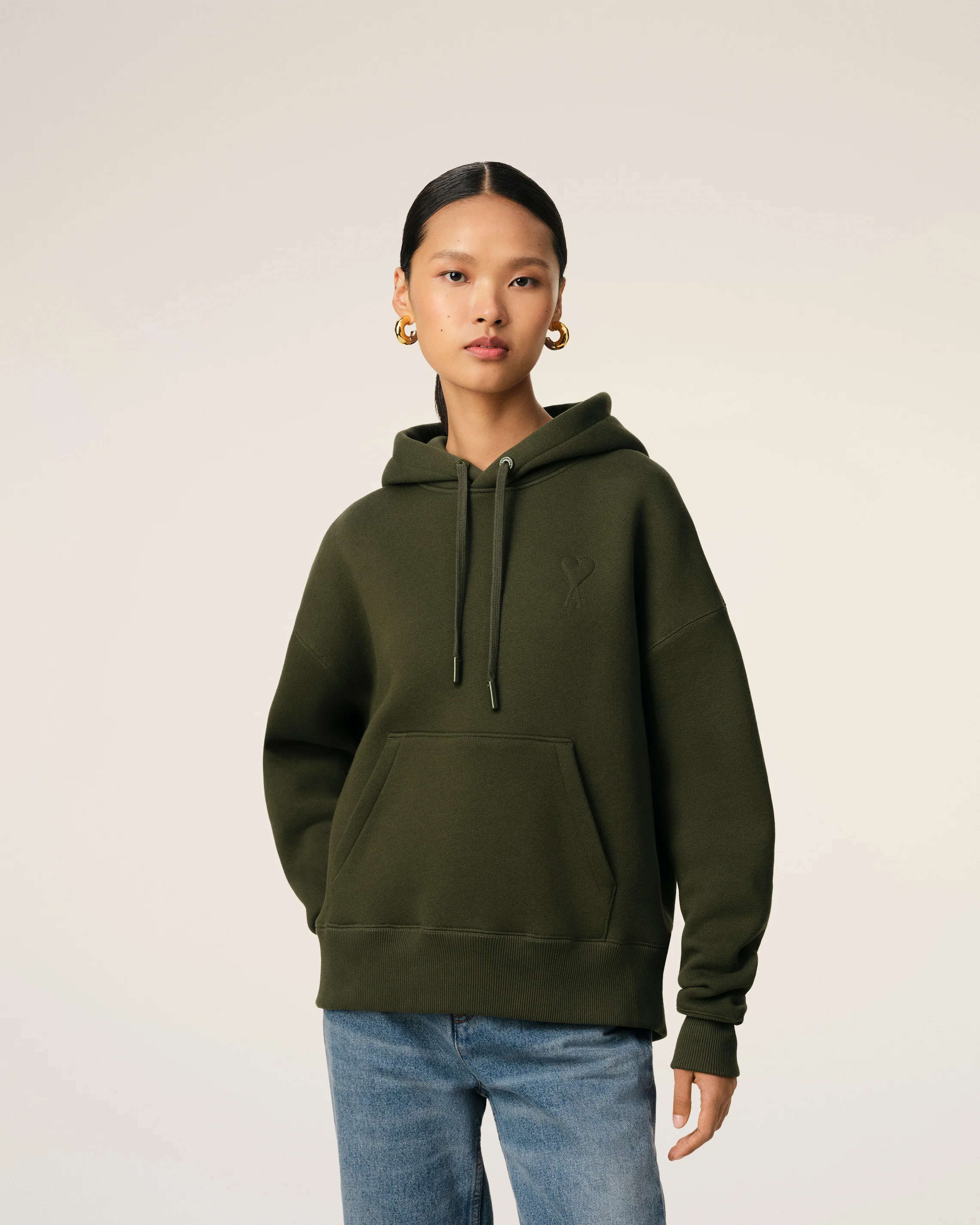 Green Cotton Ami de Coeur Hoodie