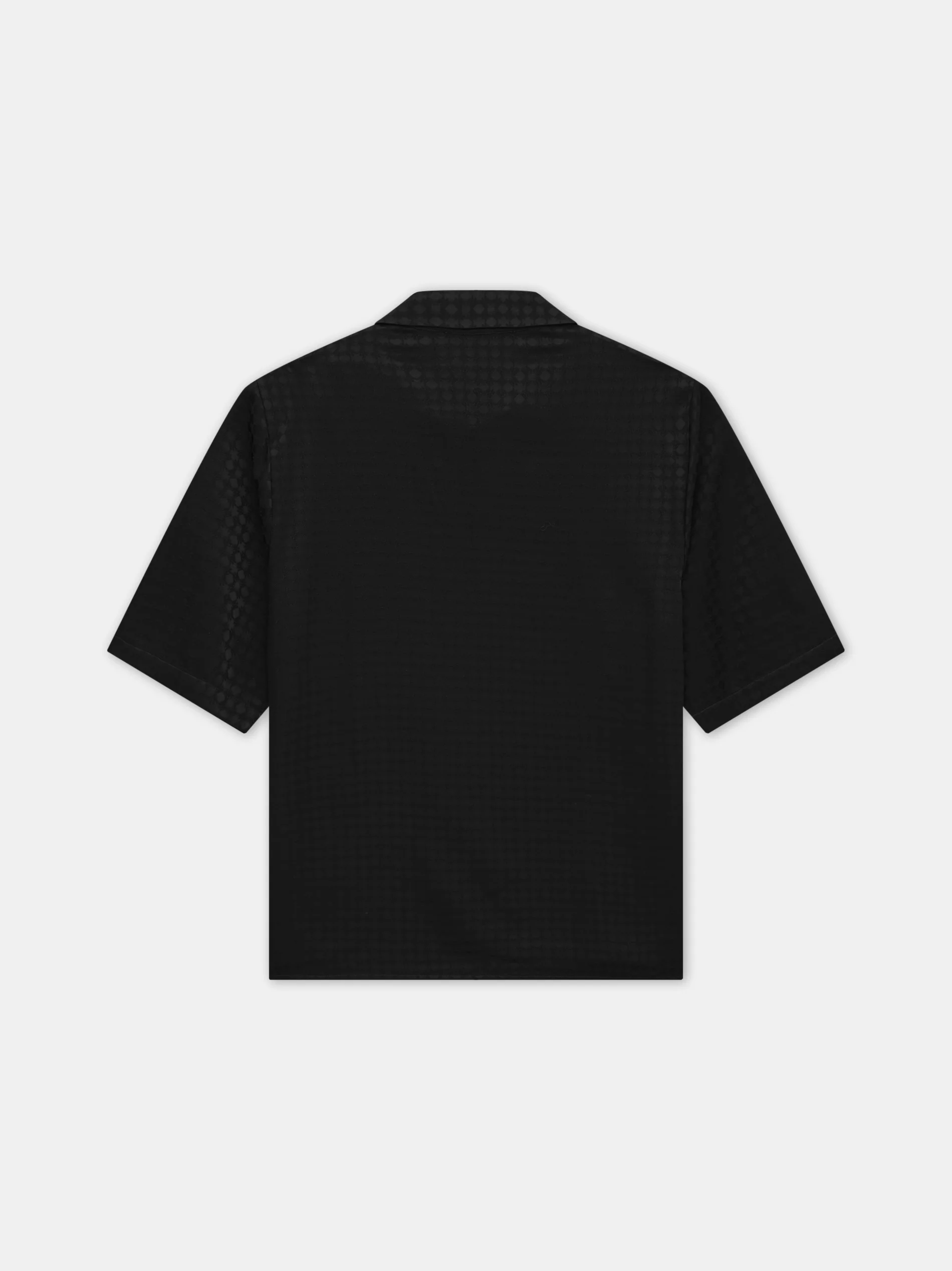 MA QUAD JACQUARD CAMP SHIRT - Black