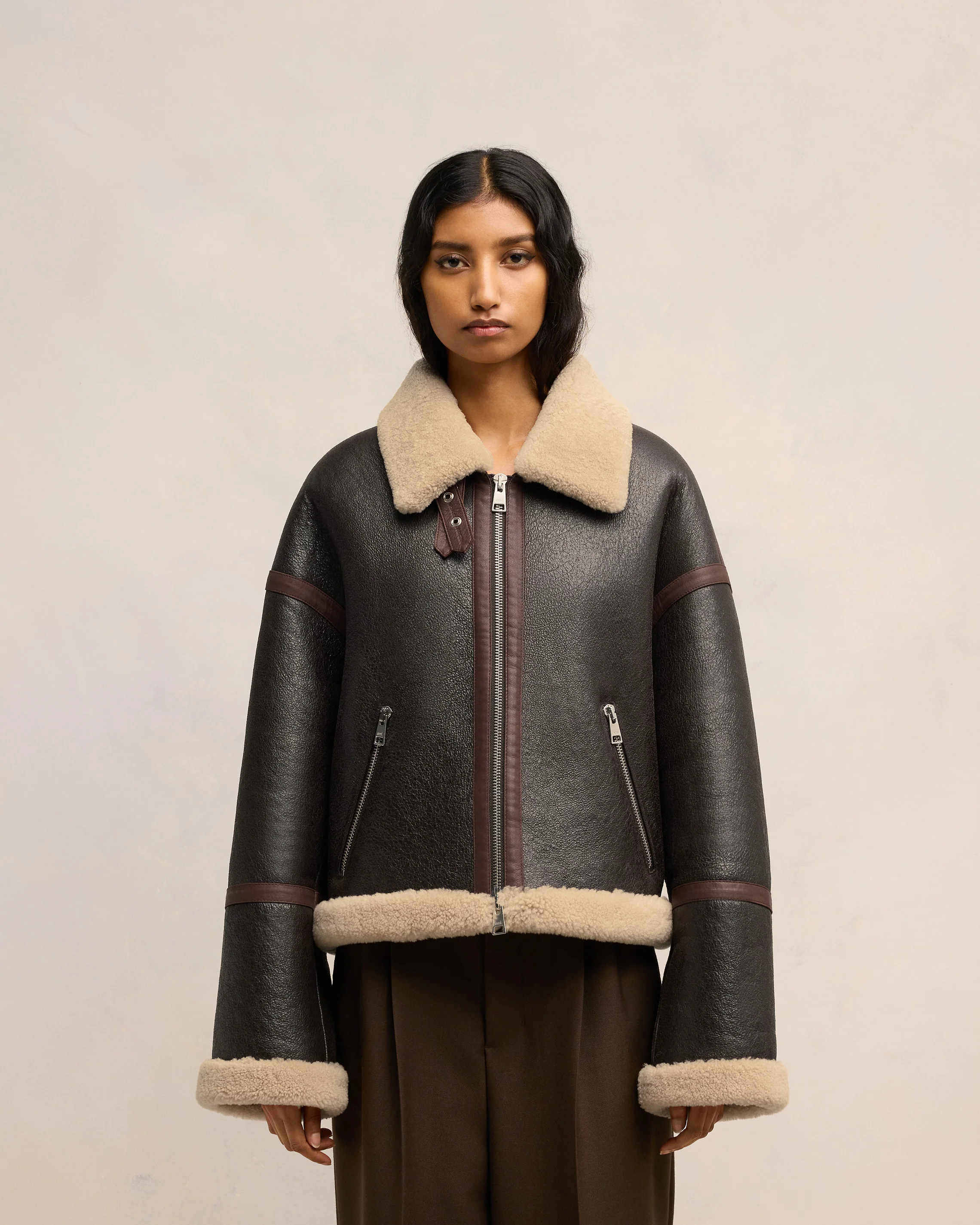Shearling Zipped Jacket