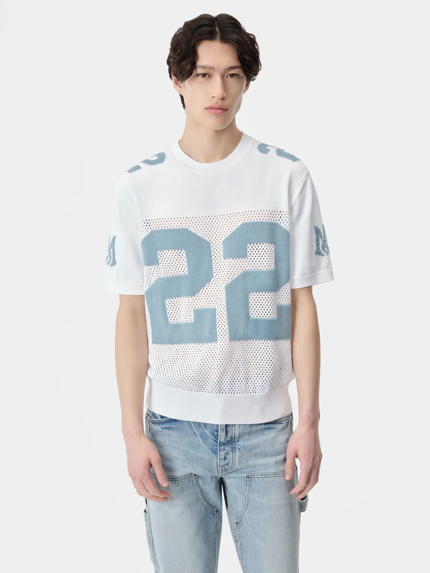 22 TEE - White Cerulean