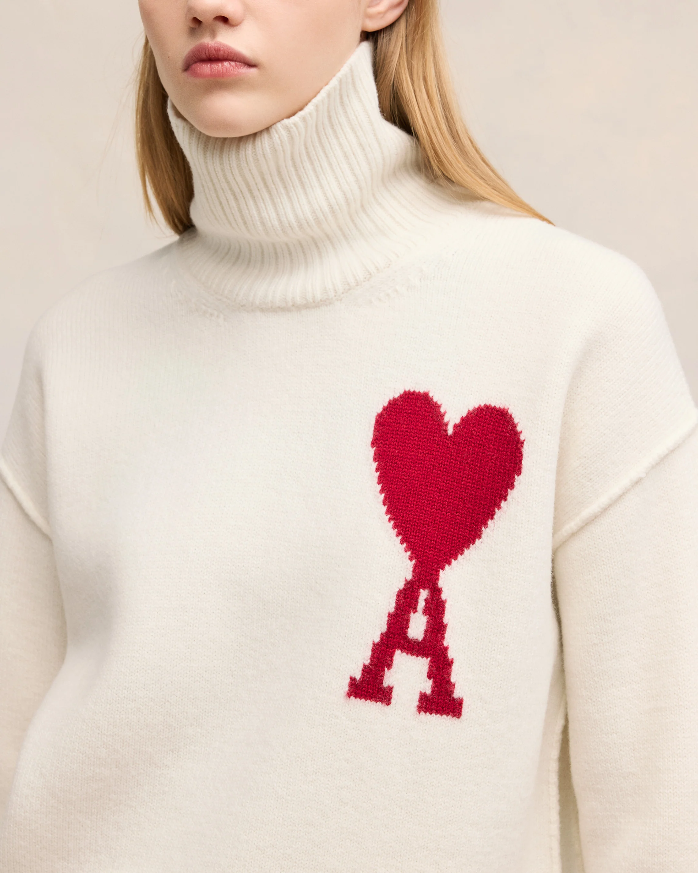 White Wool Ami de Coeur Sweater