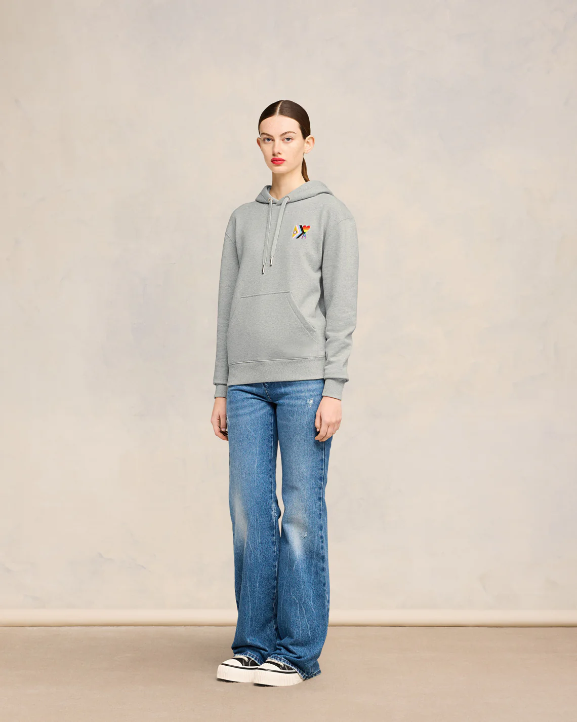 Rainbow Ami de Coeur Classic Fit Hoodie