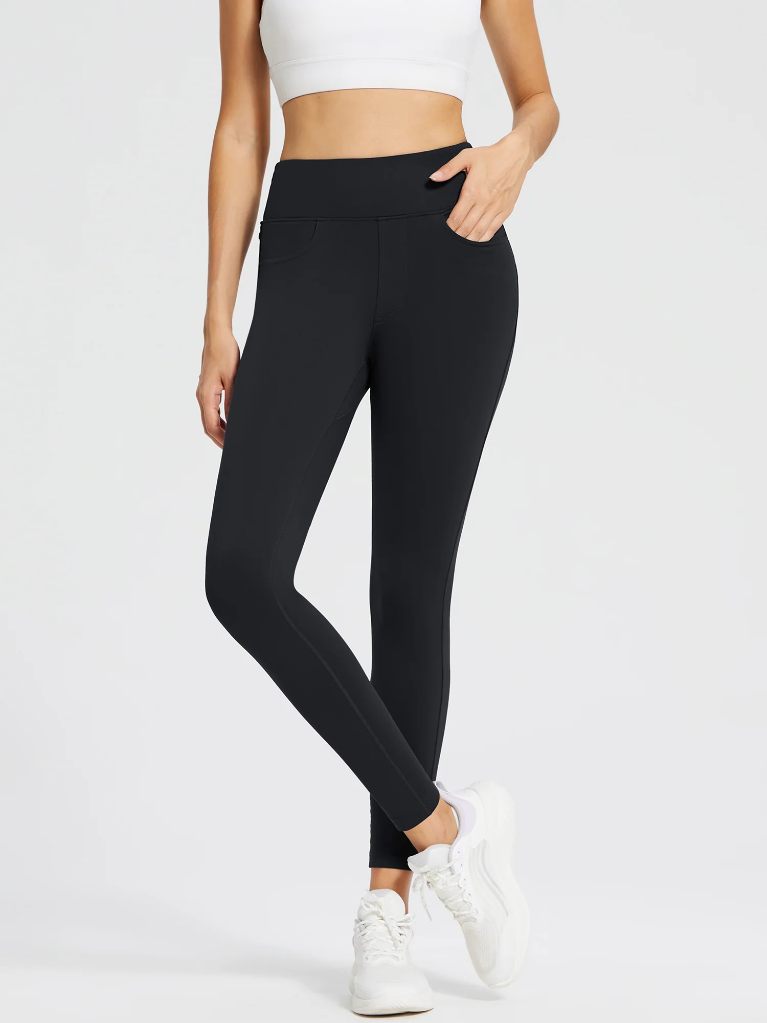 Laureate Fleece-Lined Denim Leggings