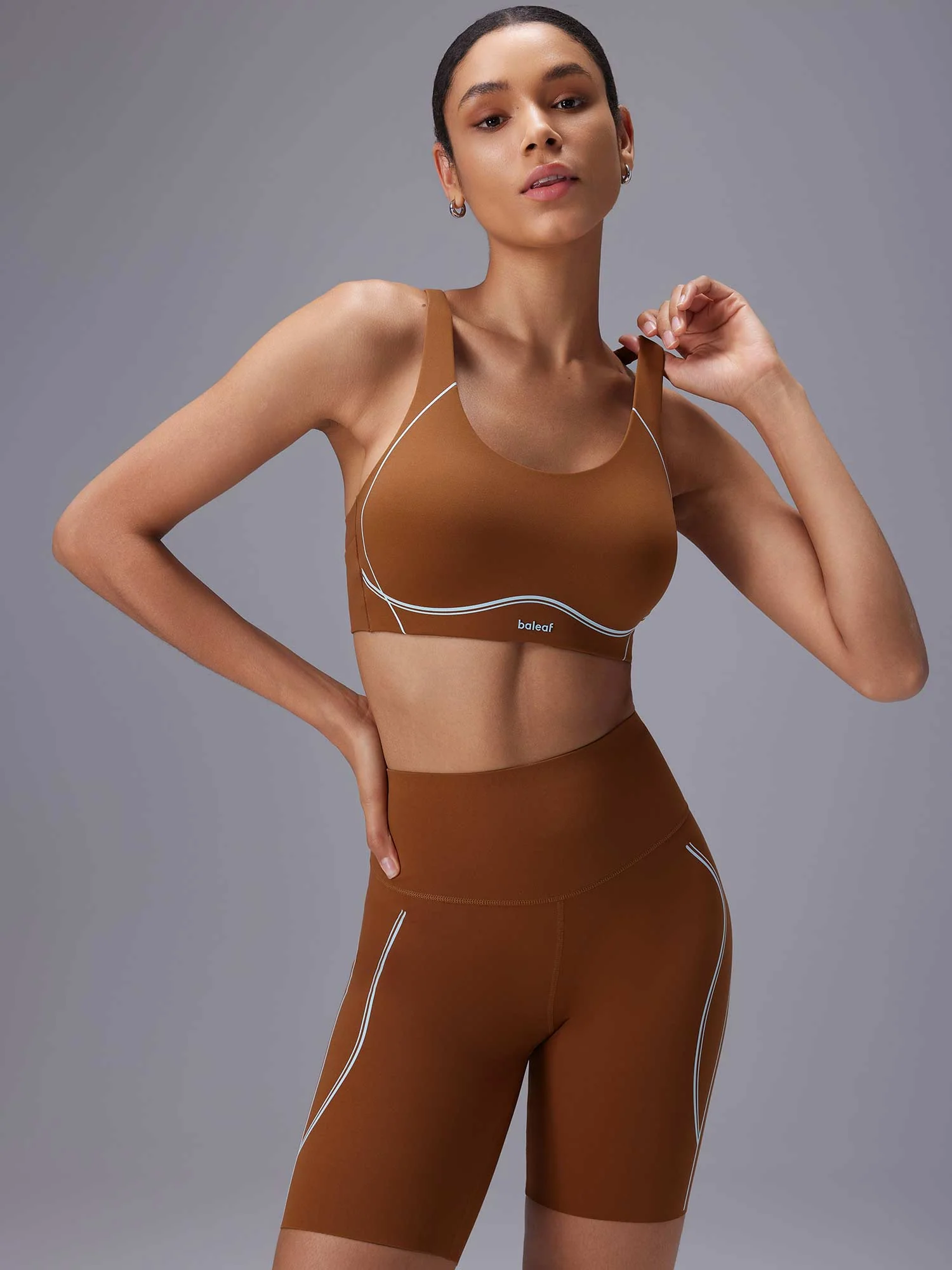 Freeleaf Printed Spaghetti Strap Sports Bra