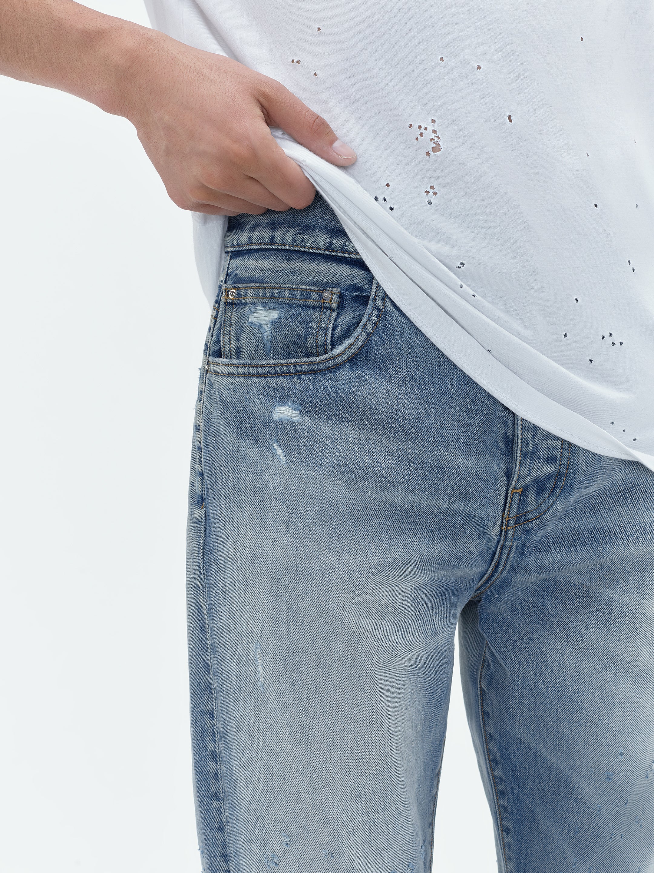 SHOTGUN STRAIGHT JEAN - Antique Indigo