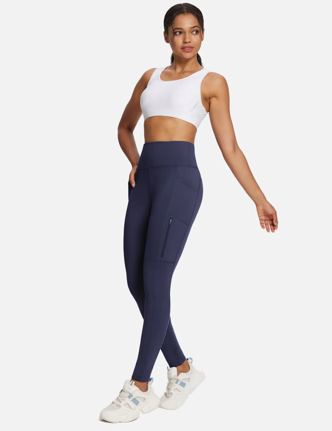 Laureate High-Rise Zipper Pockets Thermal Leggings