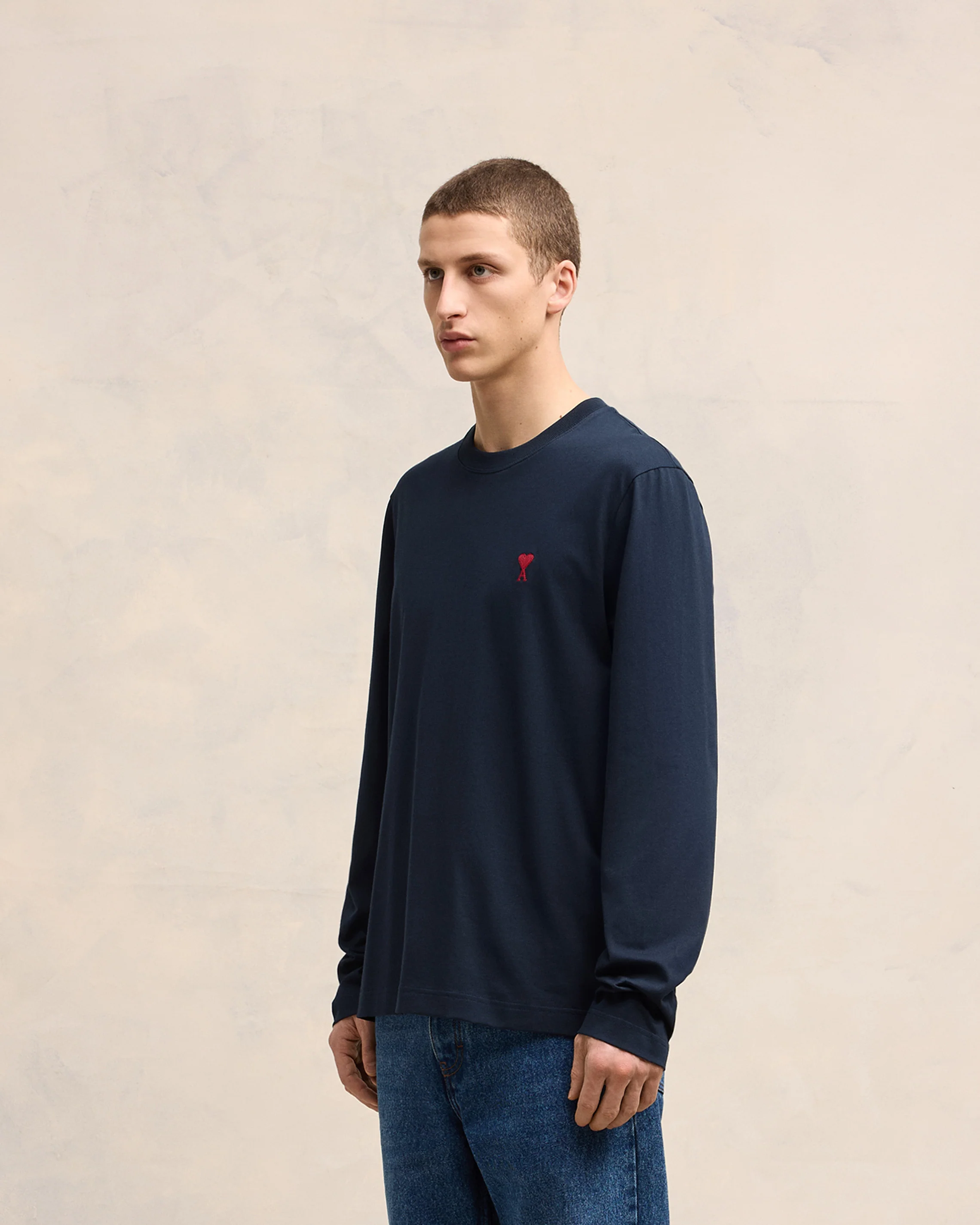 Navy Cotton Ami de Cœur T-Shirt