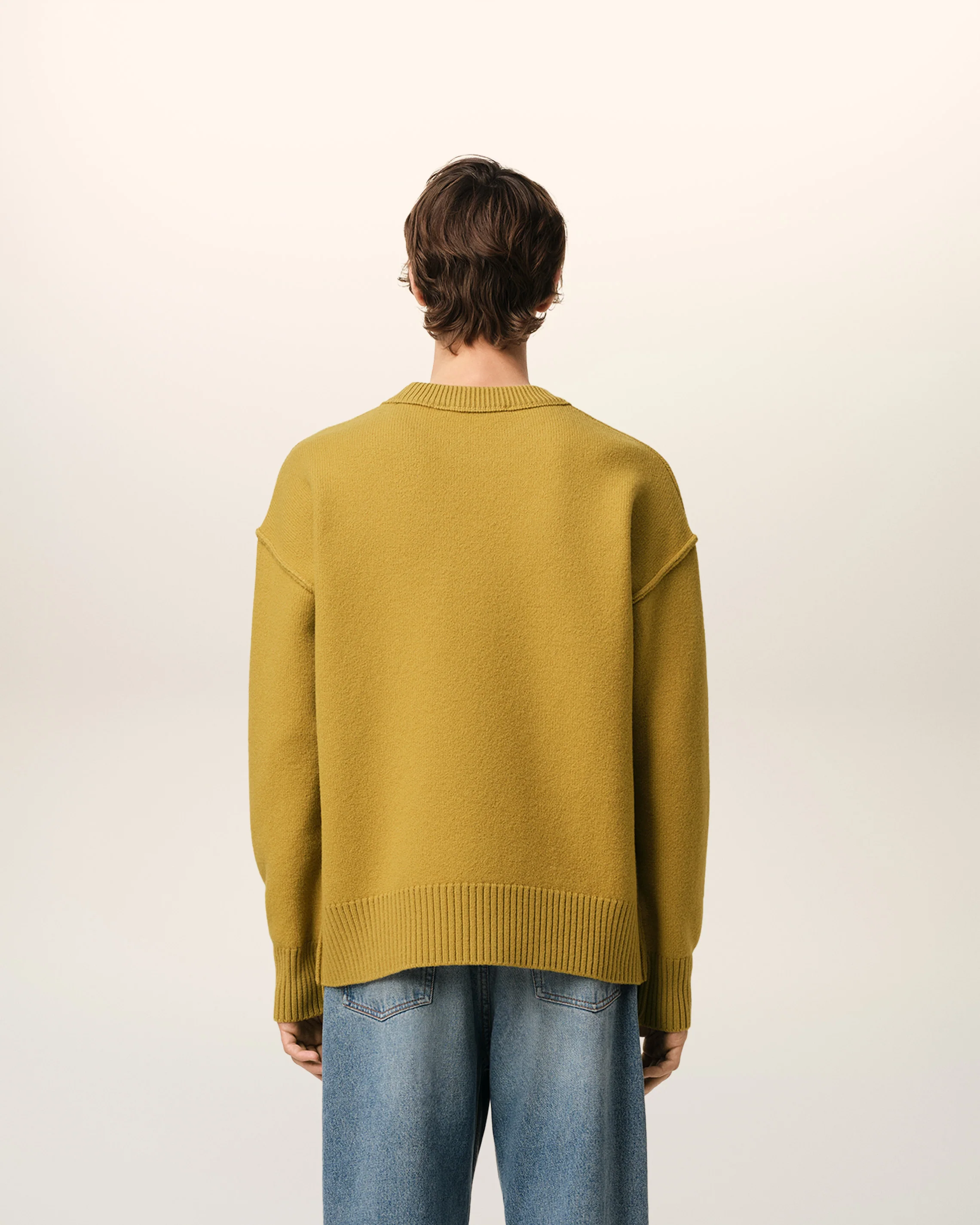 Mustard Wool Ami de Coeur Sweater