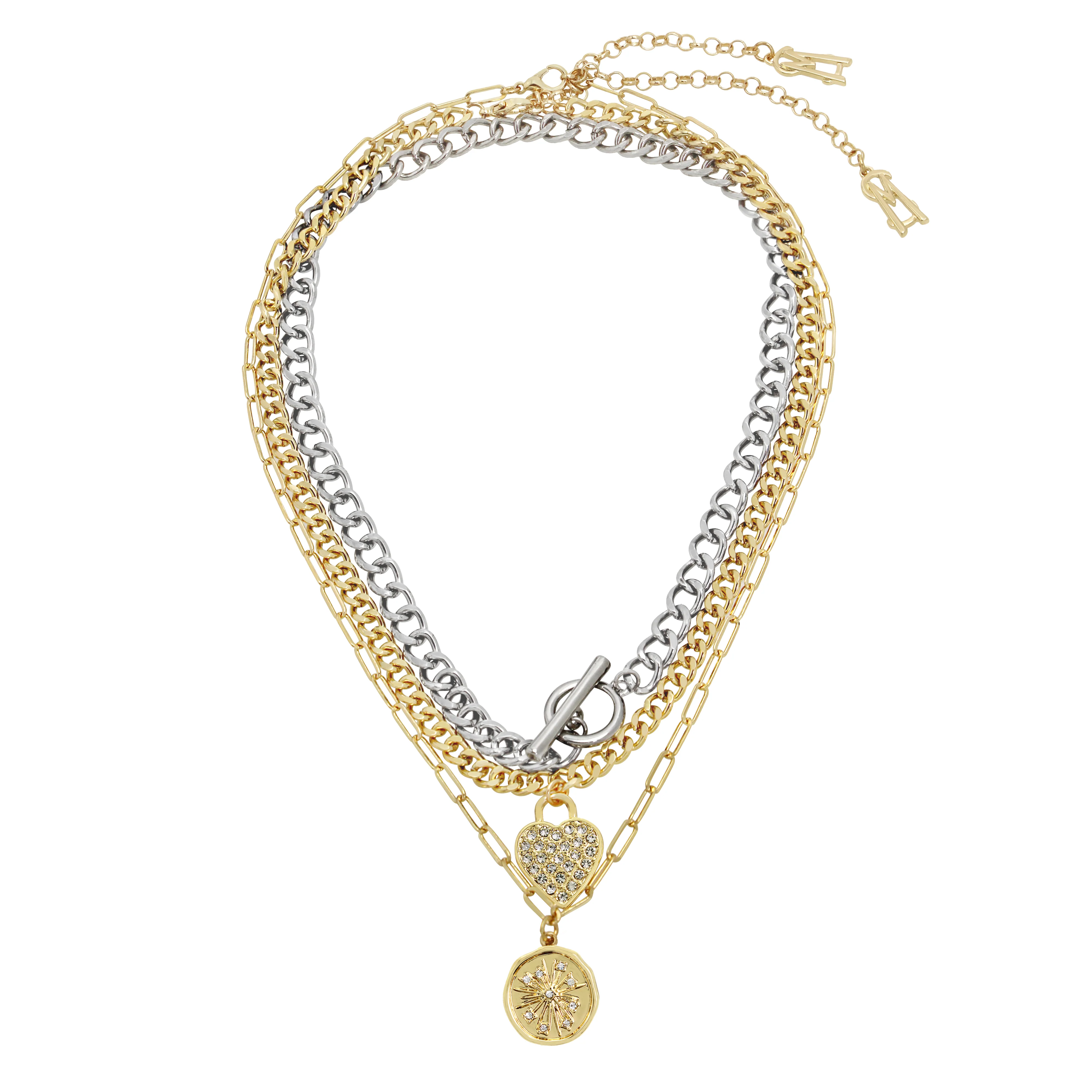 CHARM MULTI STRAND NECKLACE GOLD MULTI