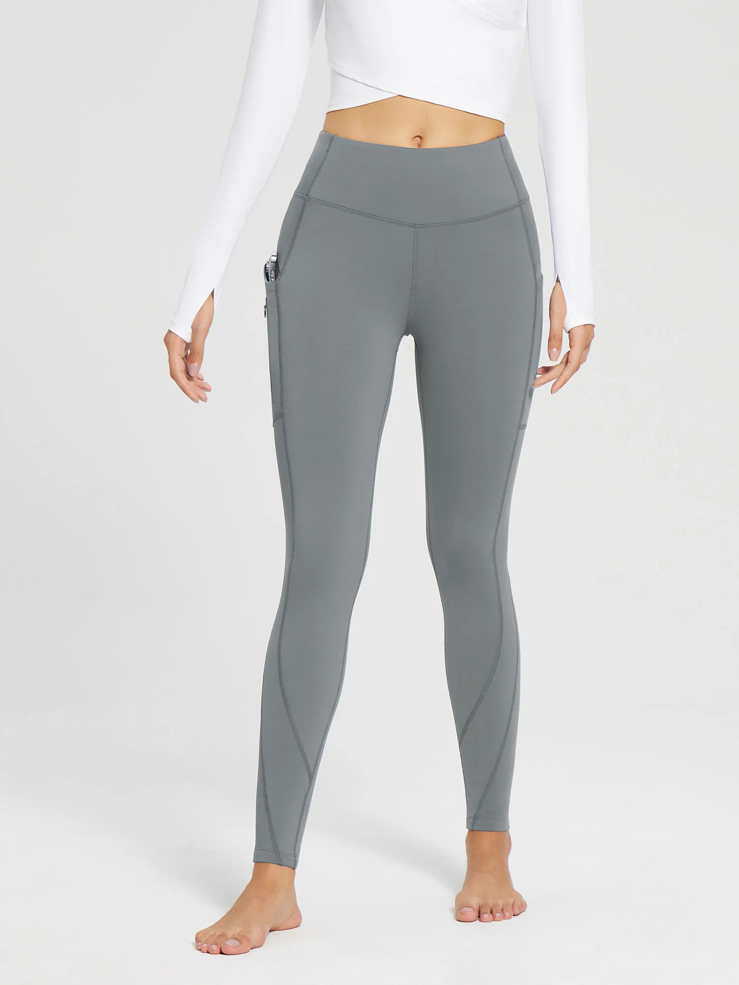 Laureate Fleece-Lined High Rise Pocket Leggings