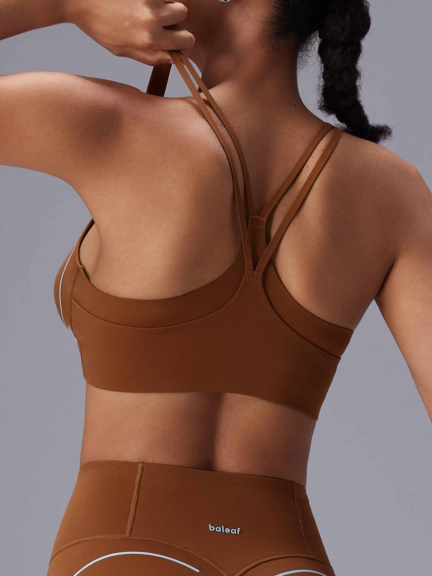 Freeleaf Printed Spaghetti Strap Sports Bra