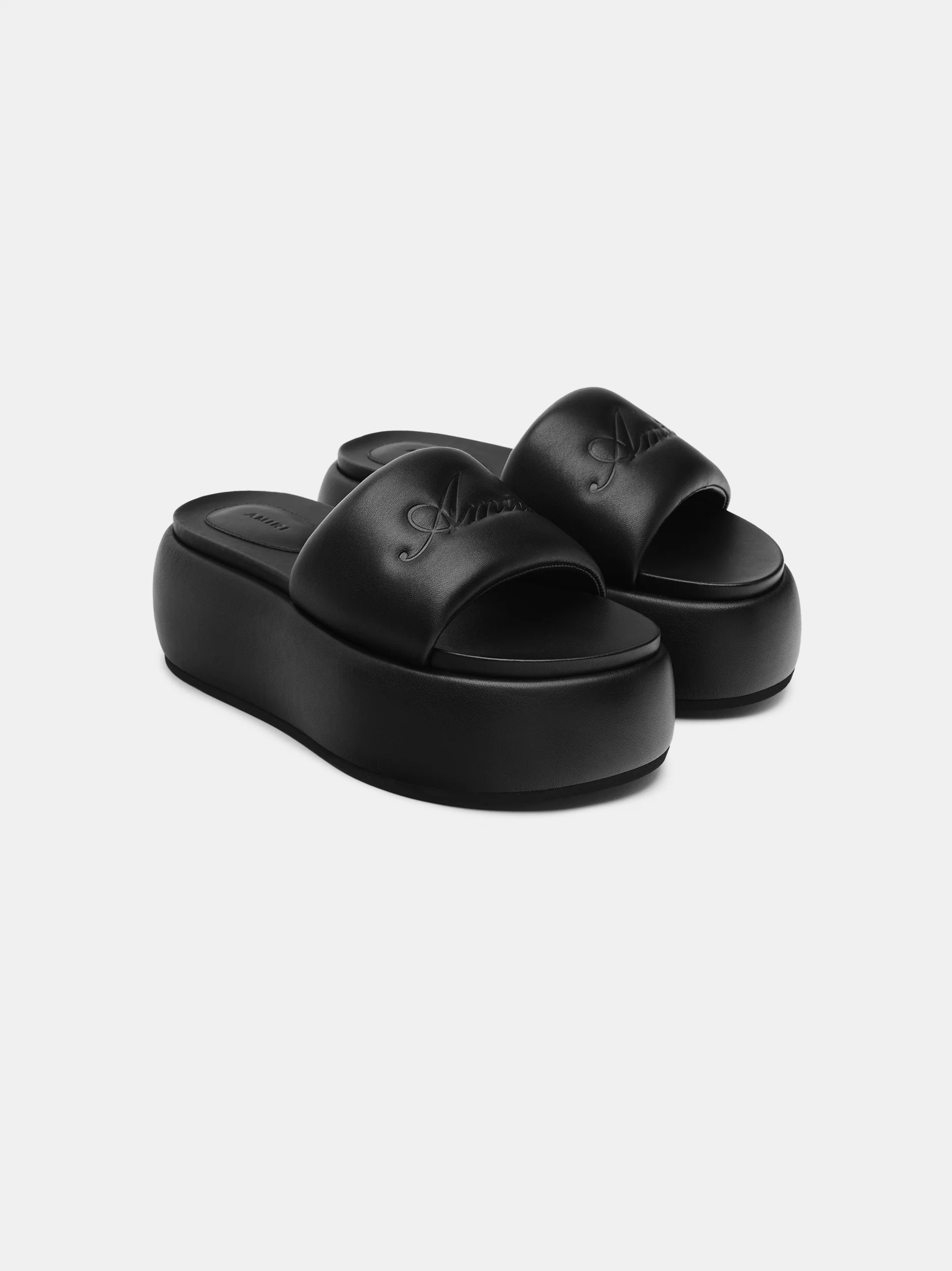 WOMEN - WOMEN'S AMIRI SCRIPT PLATFORM SANDAL - Black