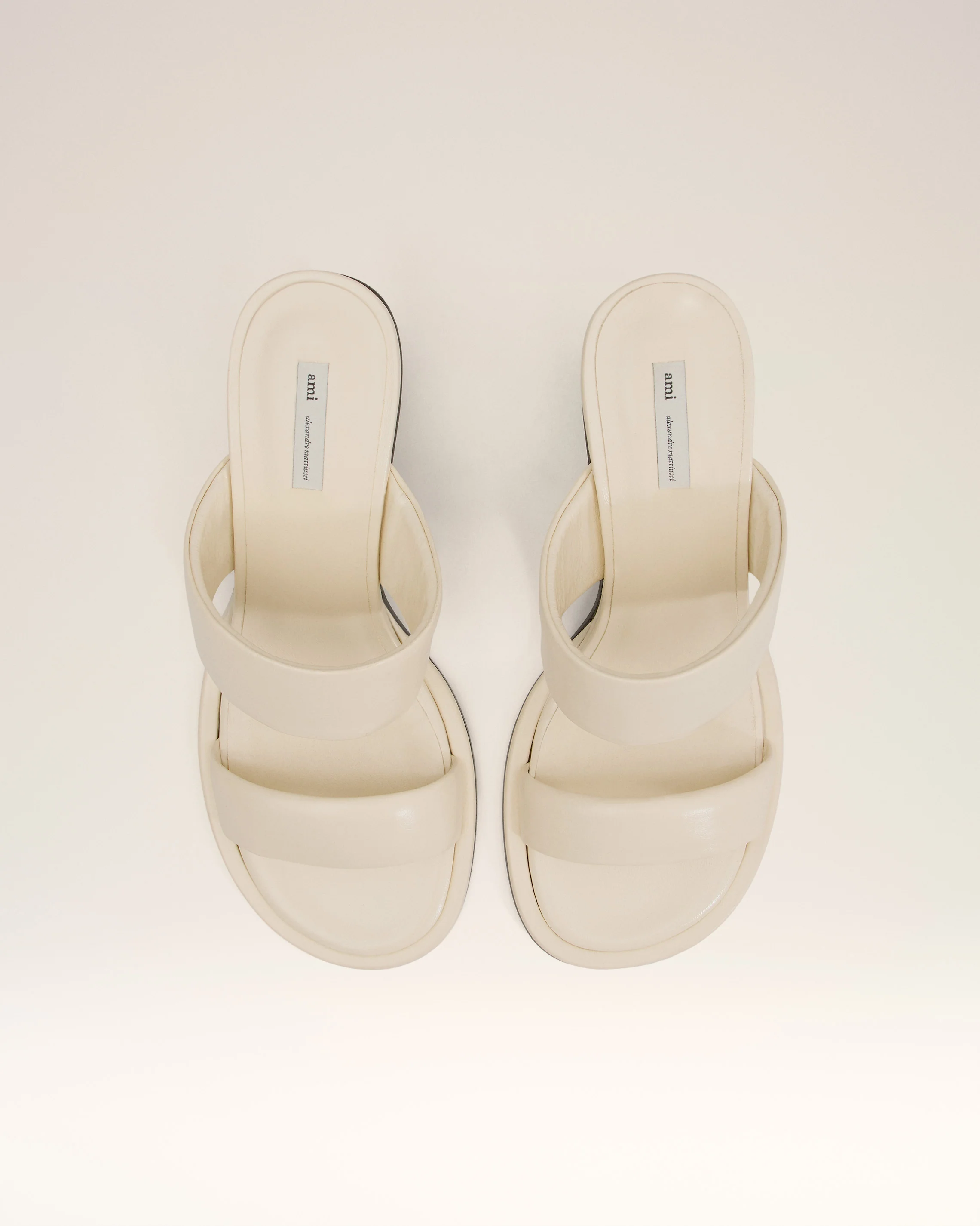 Beige Leather Piano Sandals