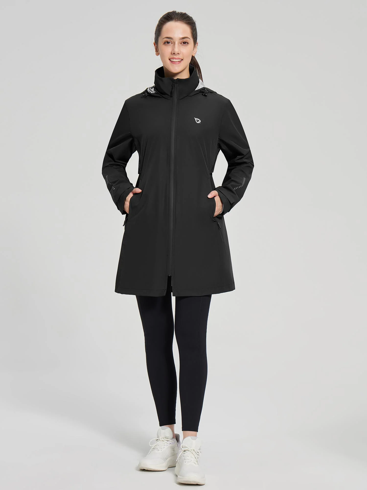 Flyleaf Mid-Length Hooded Waterproof Jacket