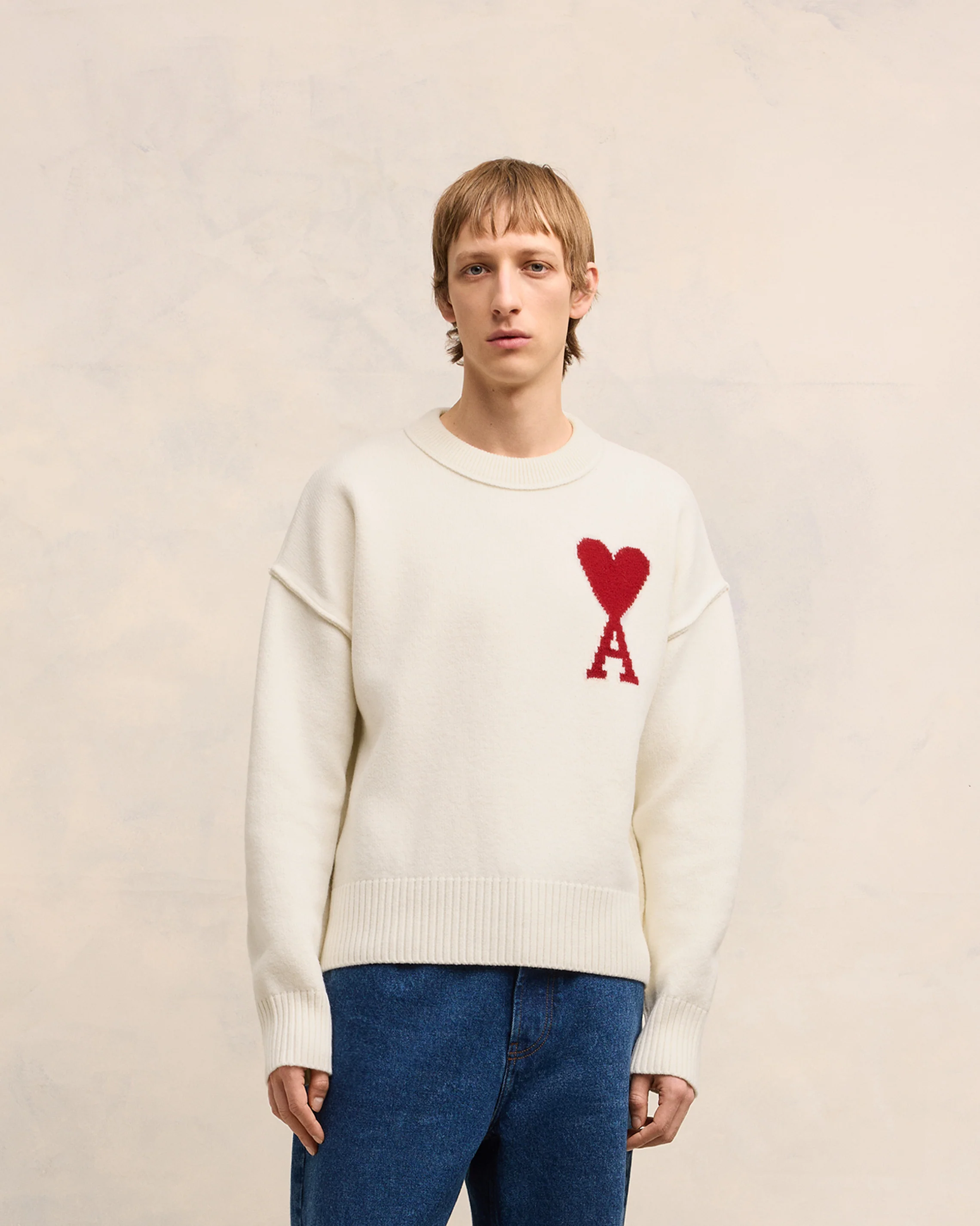 White Wool Ami de Coeur Sweater