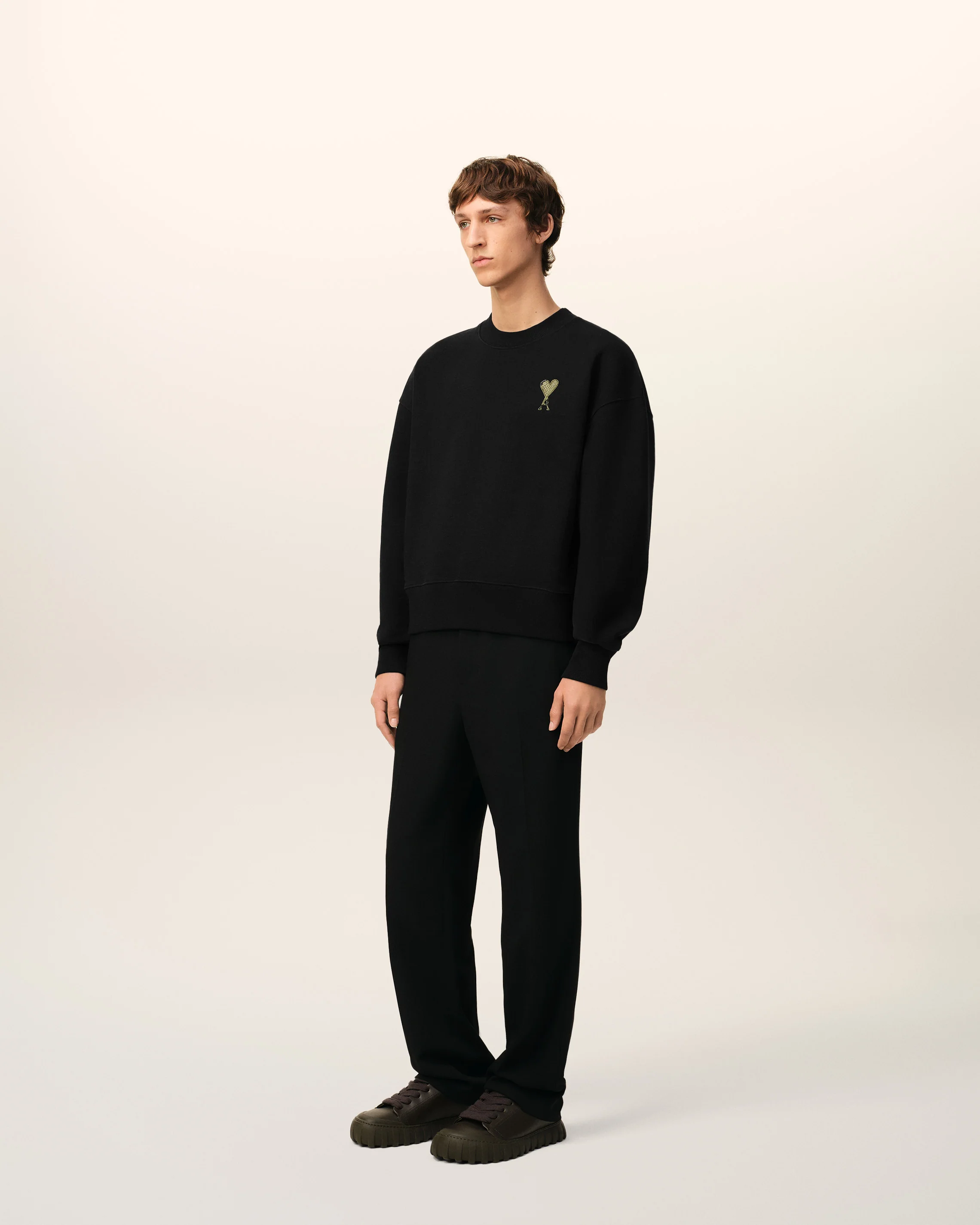 Black Cotton Ami de Coeur Sweatshirt