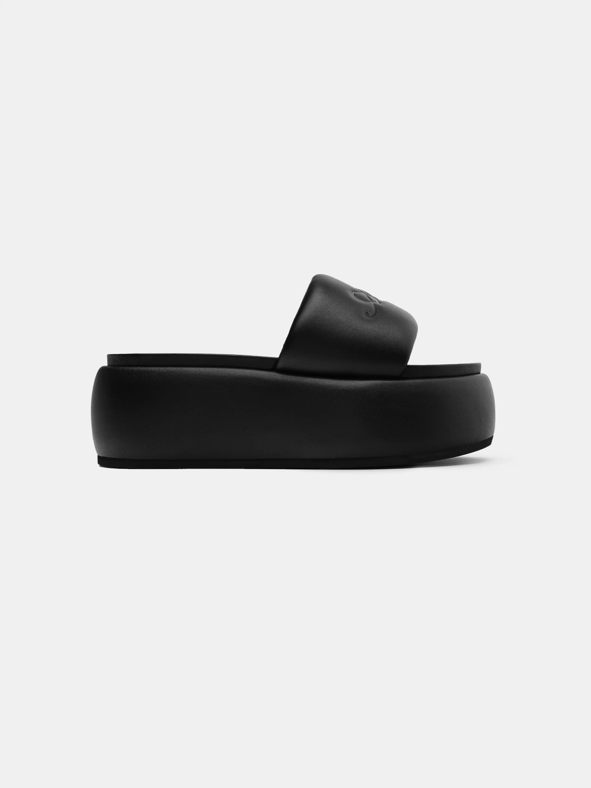 WOMEN - WOMEN'S AMIRI SCRIPT PLATFORM SANDAL - Black