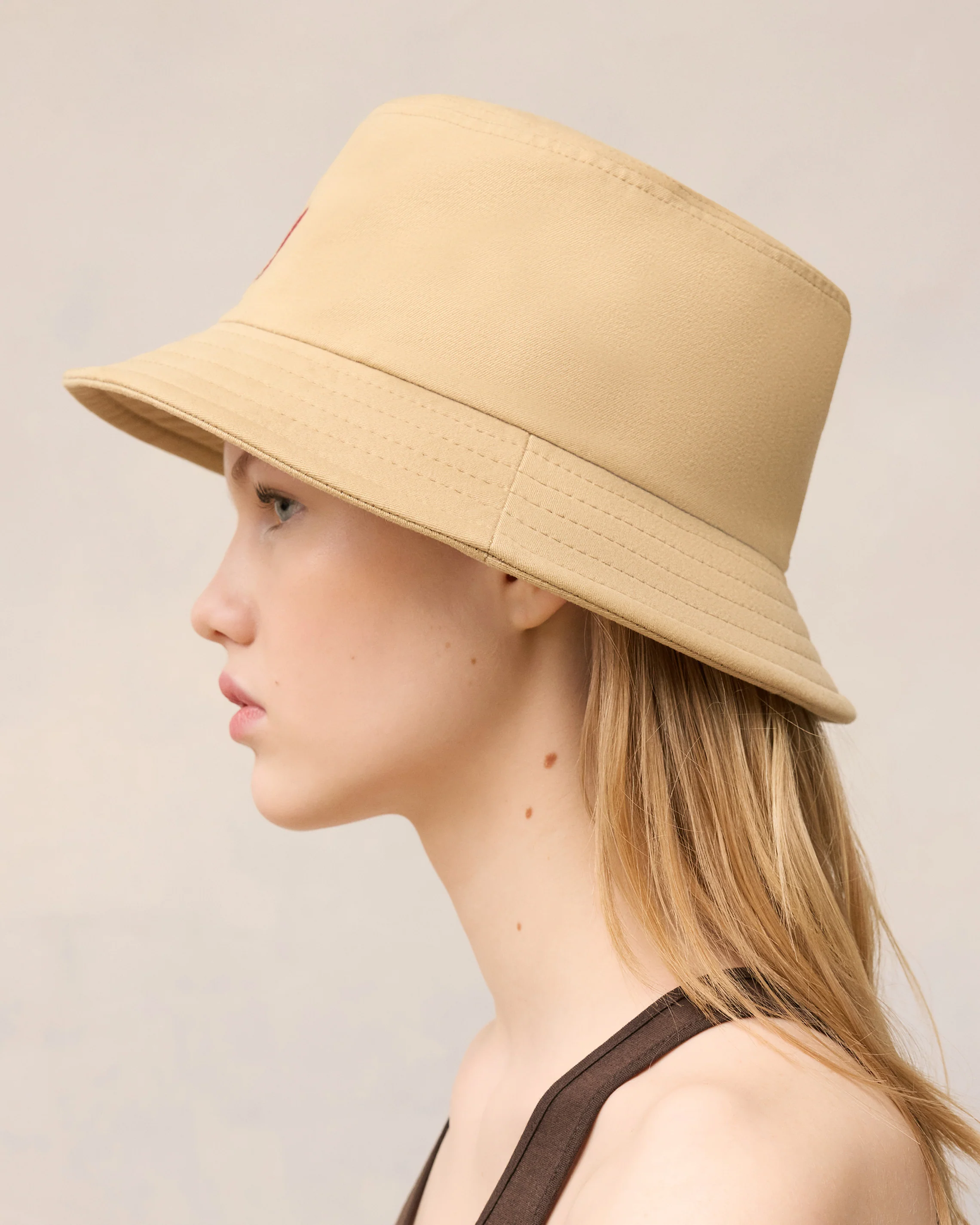 Red Ami de Coeur Embroidery Bucket Hat