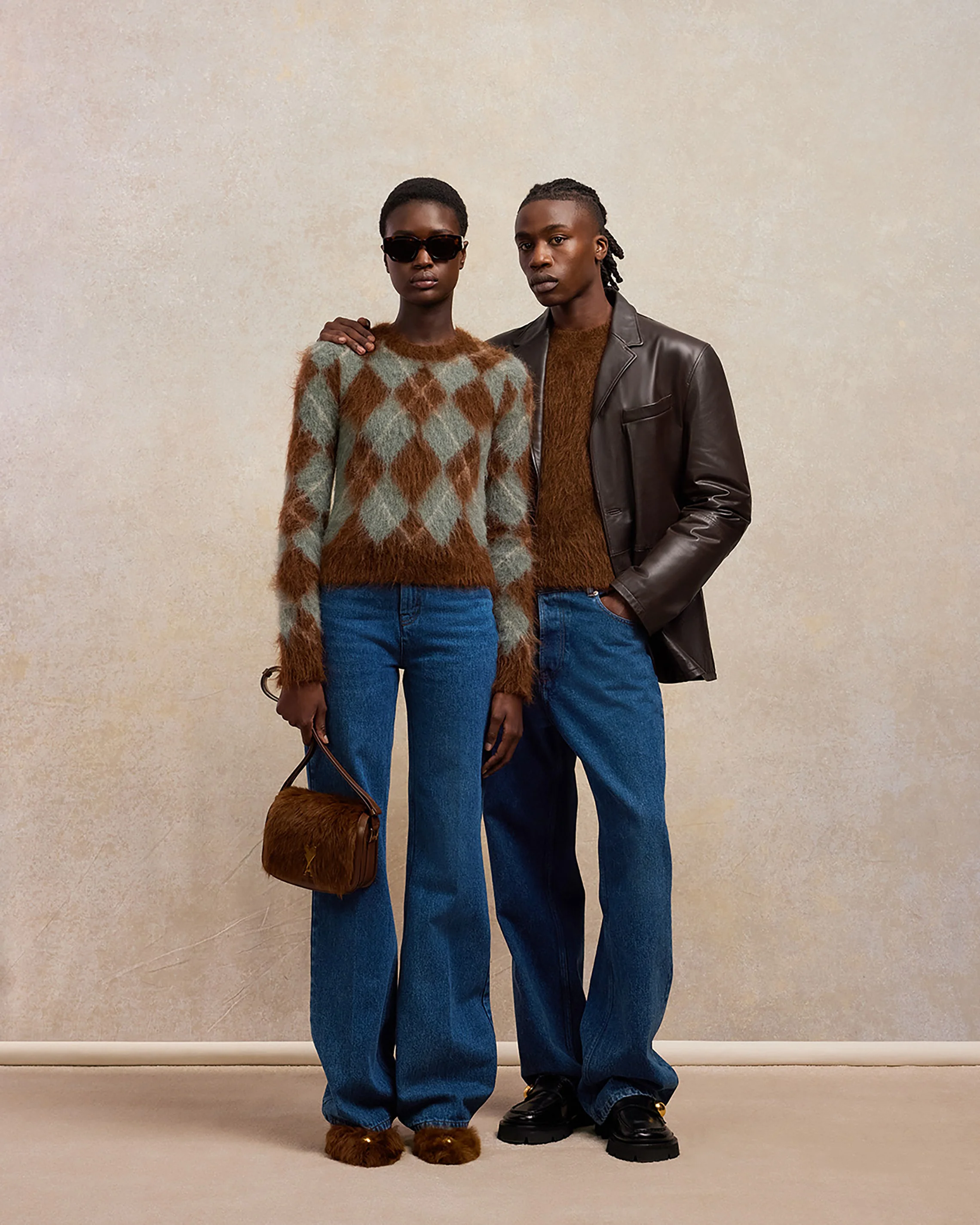 Leather Two Buttons Jacket