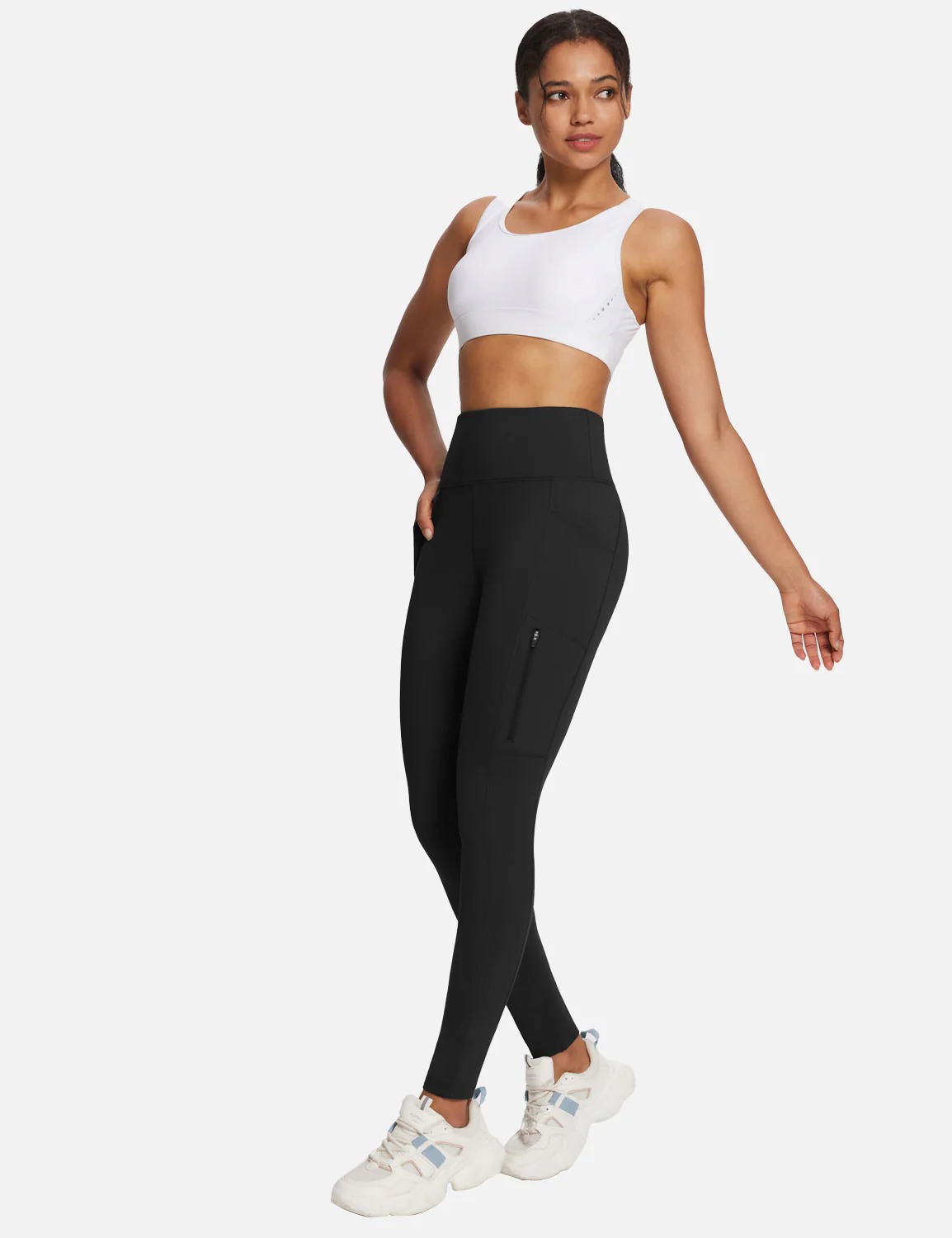 Laureate High-Rise Zipper Pockets Thermal Leggings