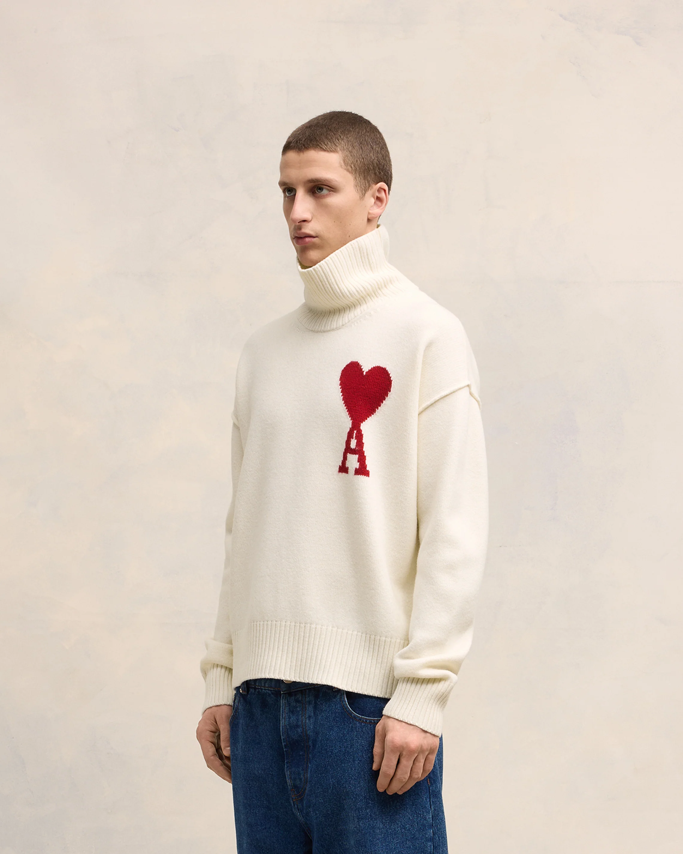 White Wool Ami de Coeur Sweater