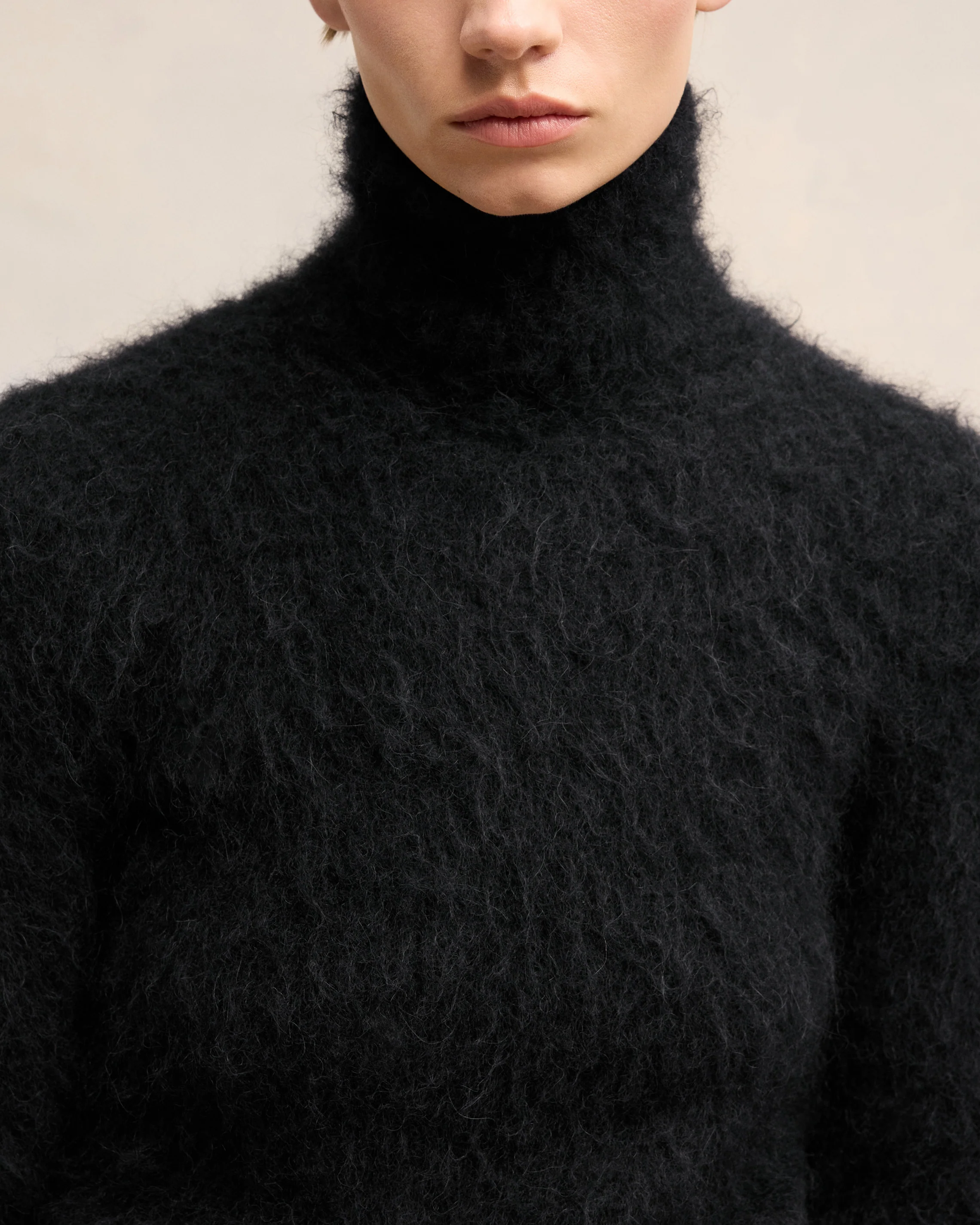 Alpaca Mohair Brushed Sweater