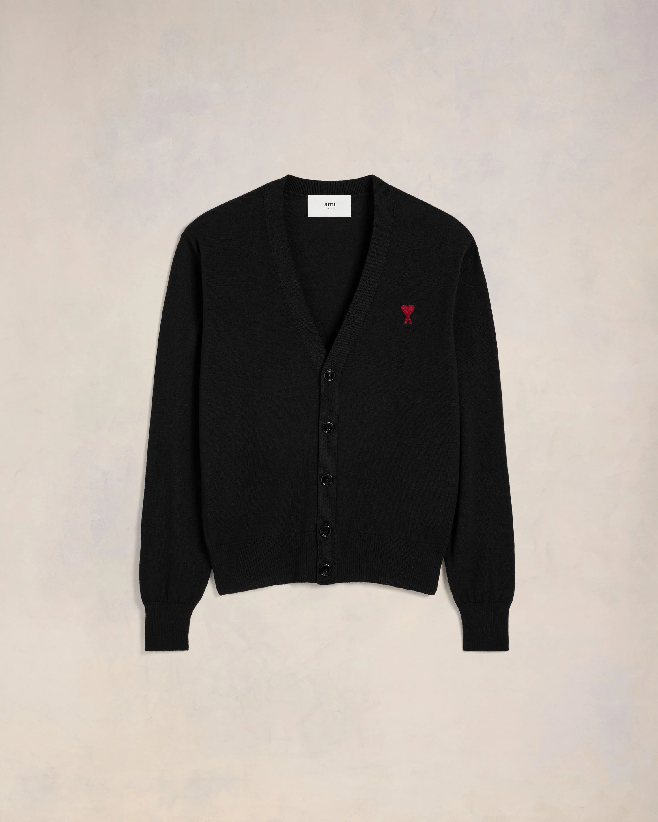 Black Wool Ami de Coeur Cardigan