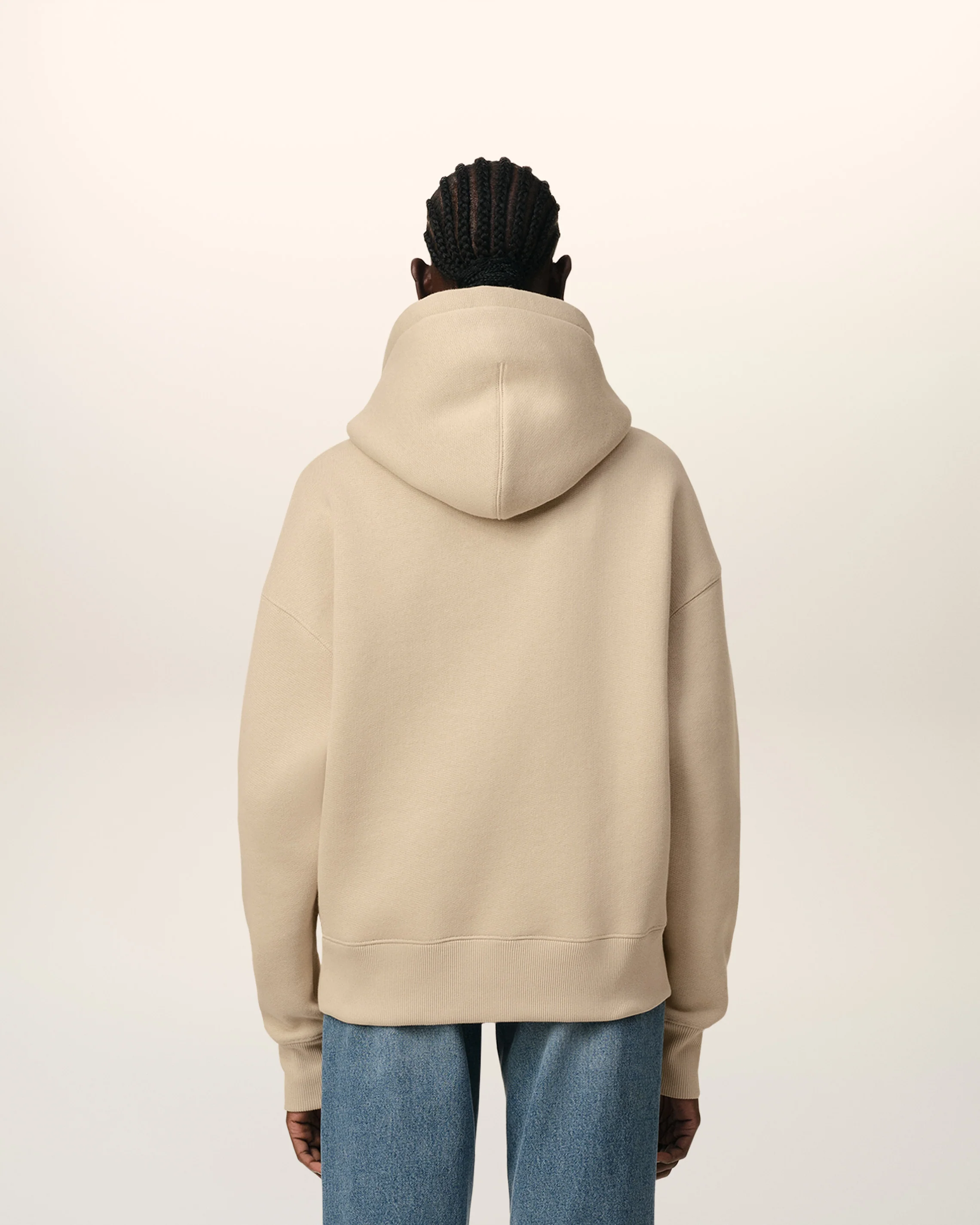 Beige Cotton Ami de Coeur Hoodie