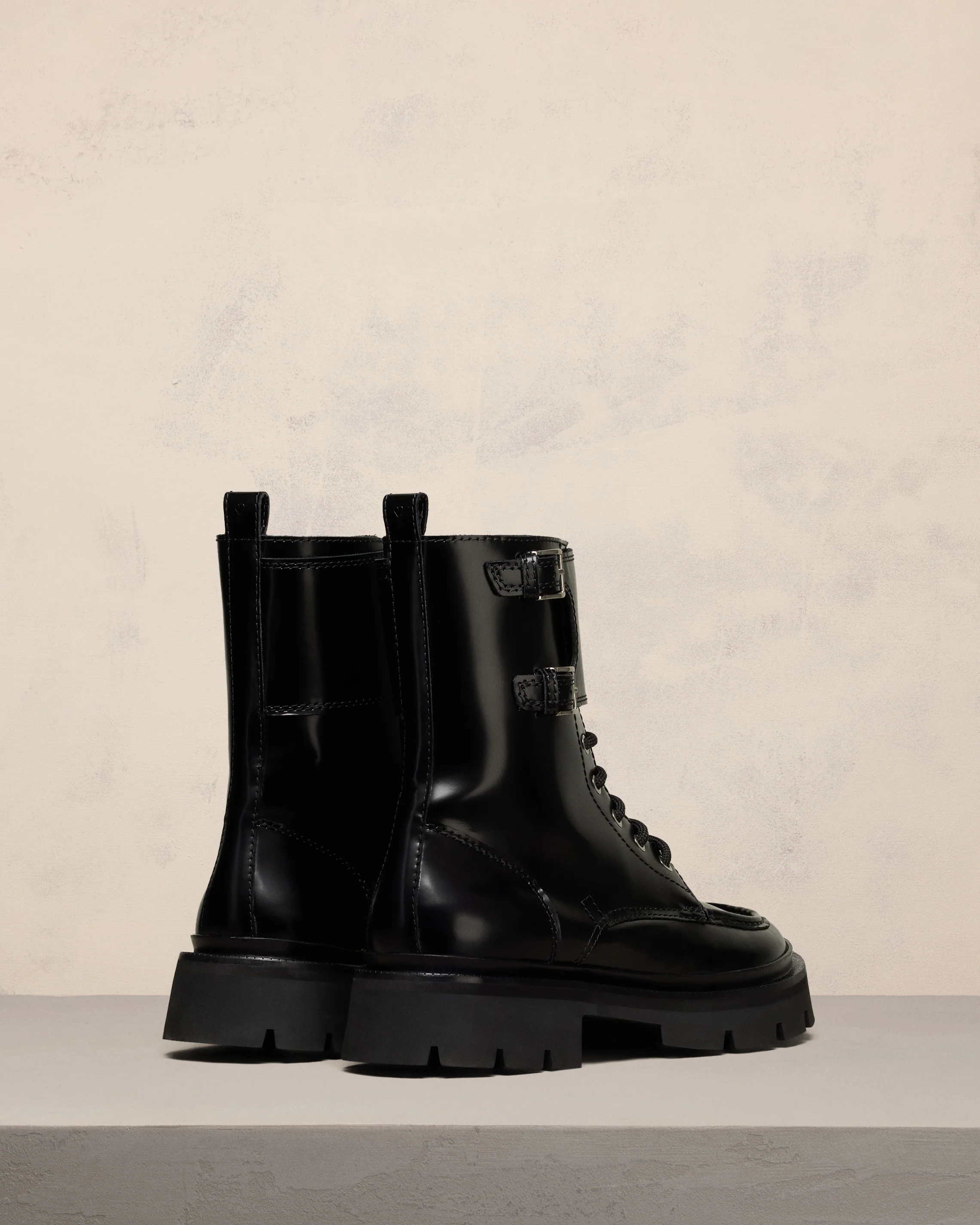 Lace-Up Double Straps Boots