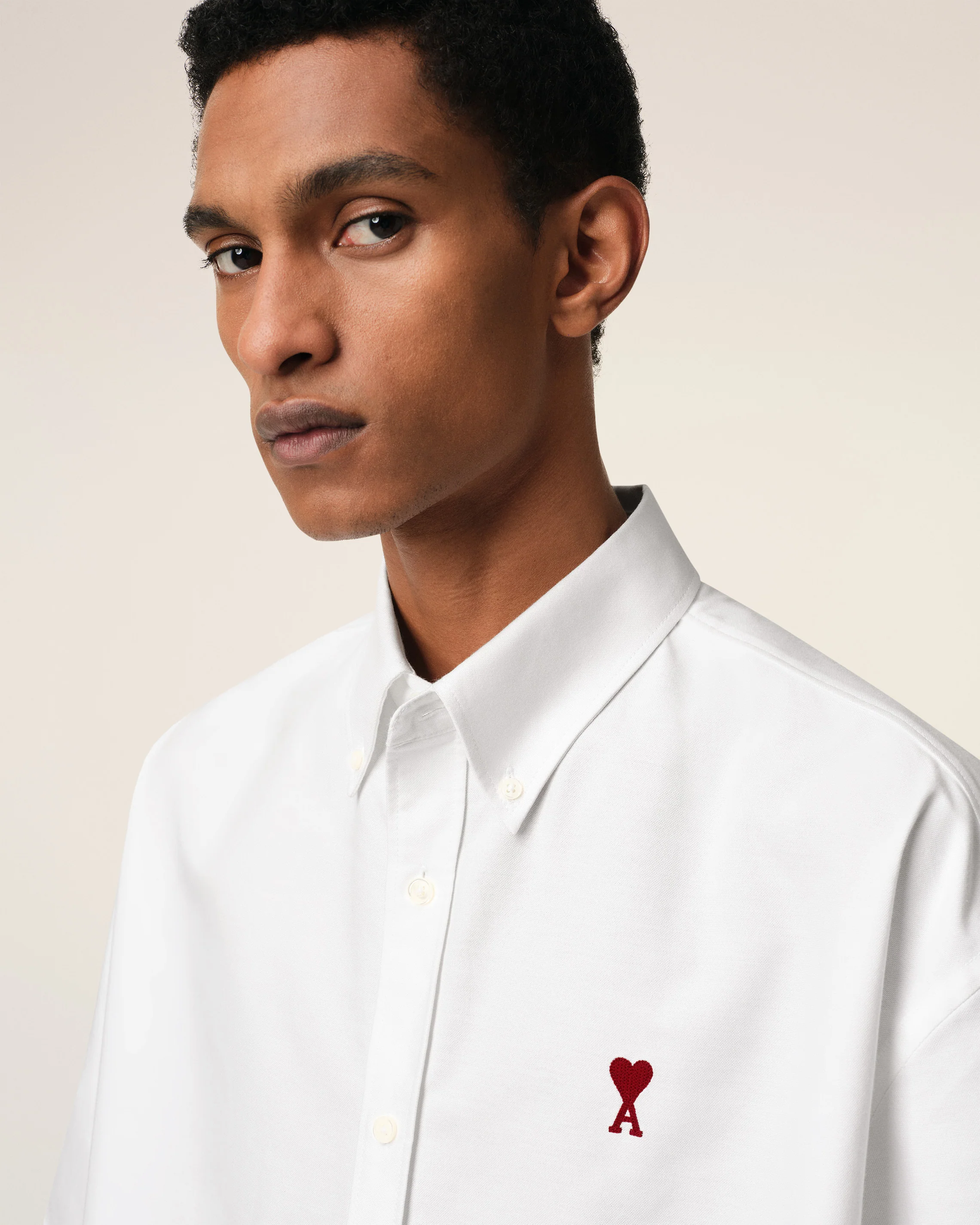 White Cotton Boxy Fit Short Sleeves Shirt