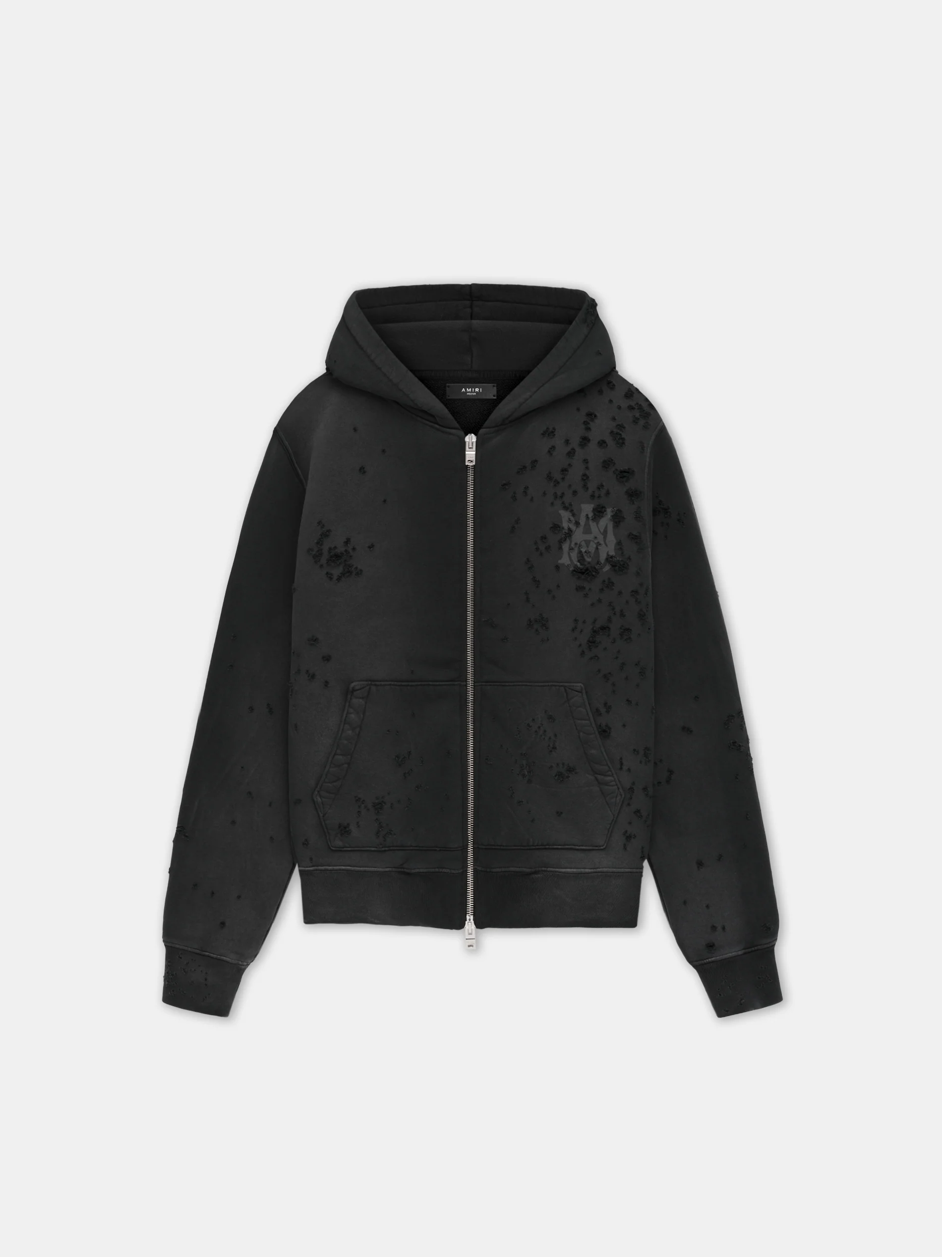 MA LOGO SHOTGUN ZIP HOODIE - Faded Black