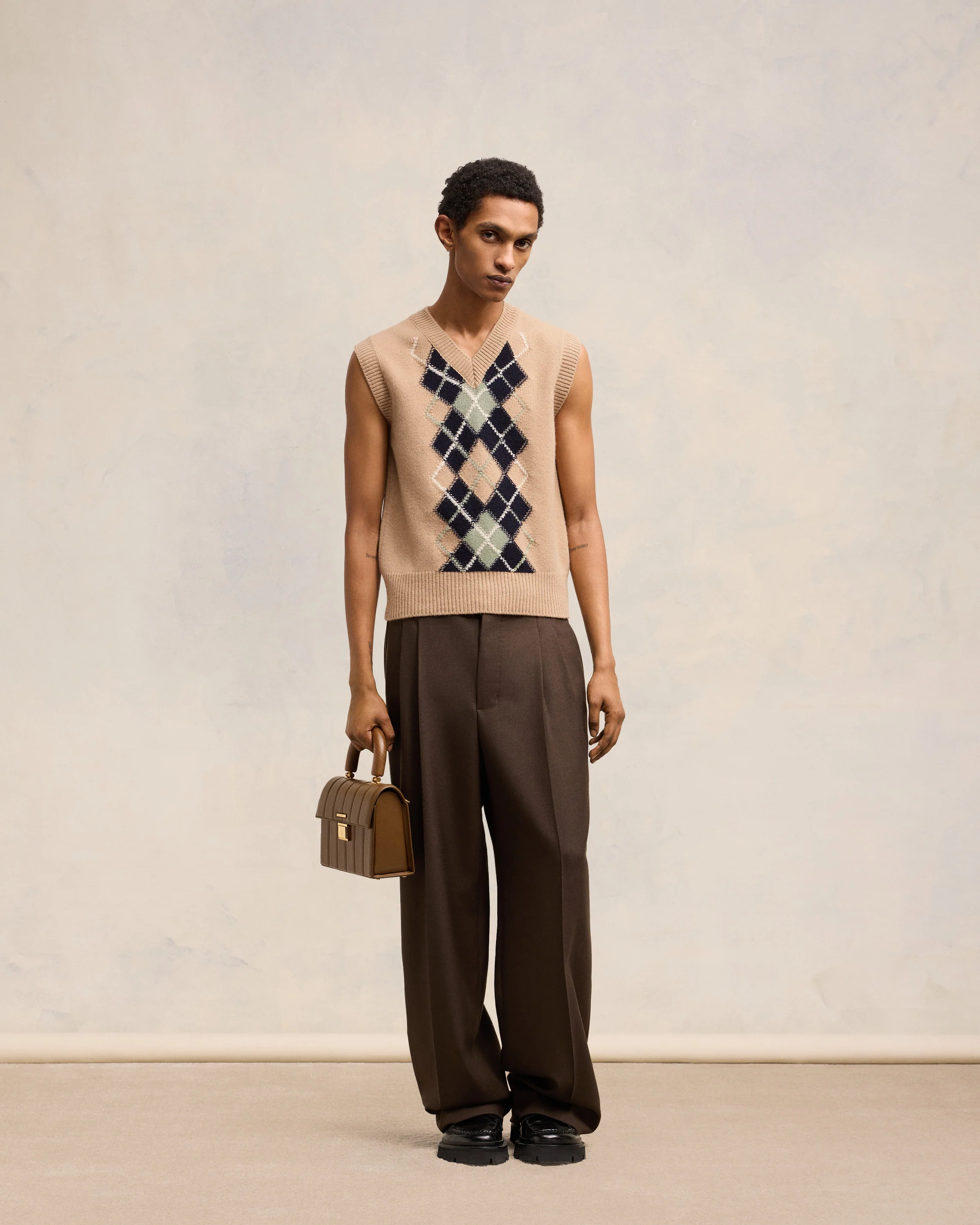 Argyle Sleeveless Sweater