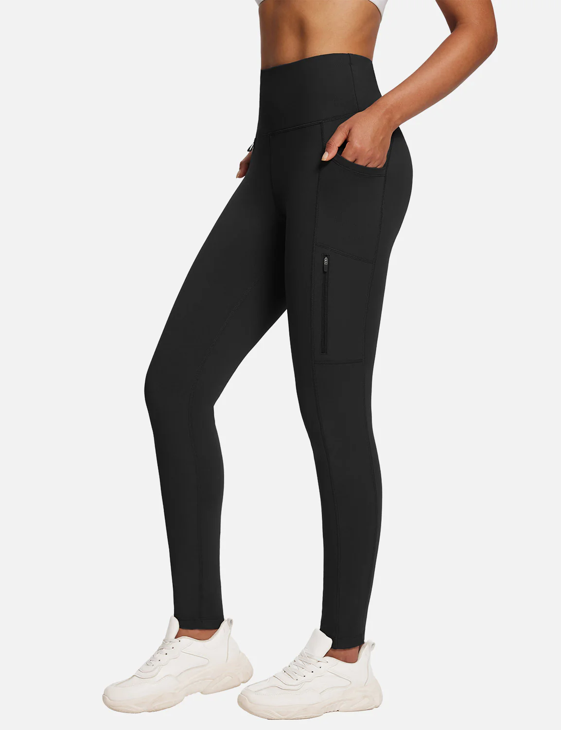 Laureate High-Rise Zipper Pockets Thermal Leggings