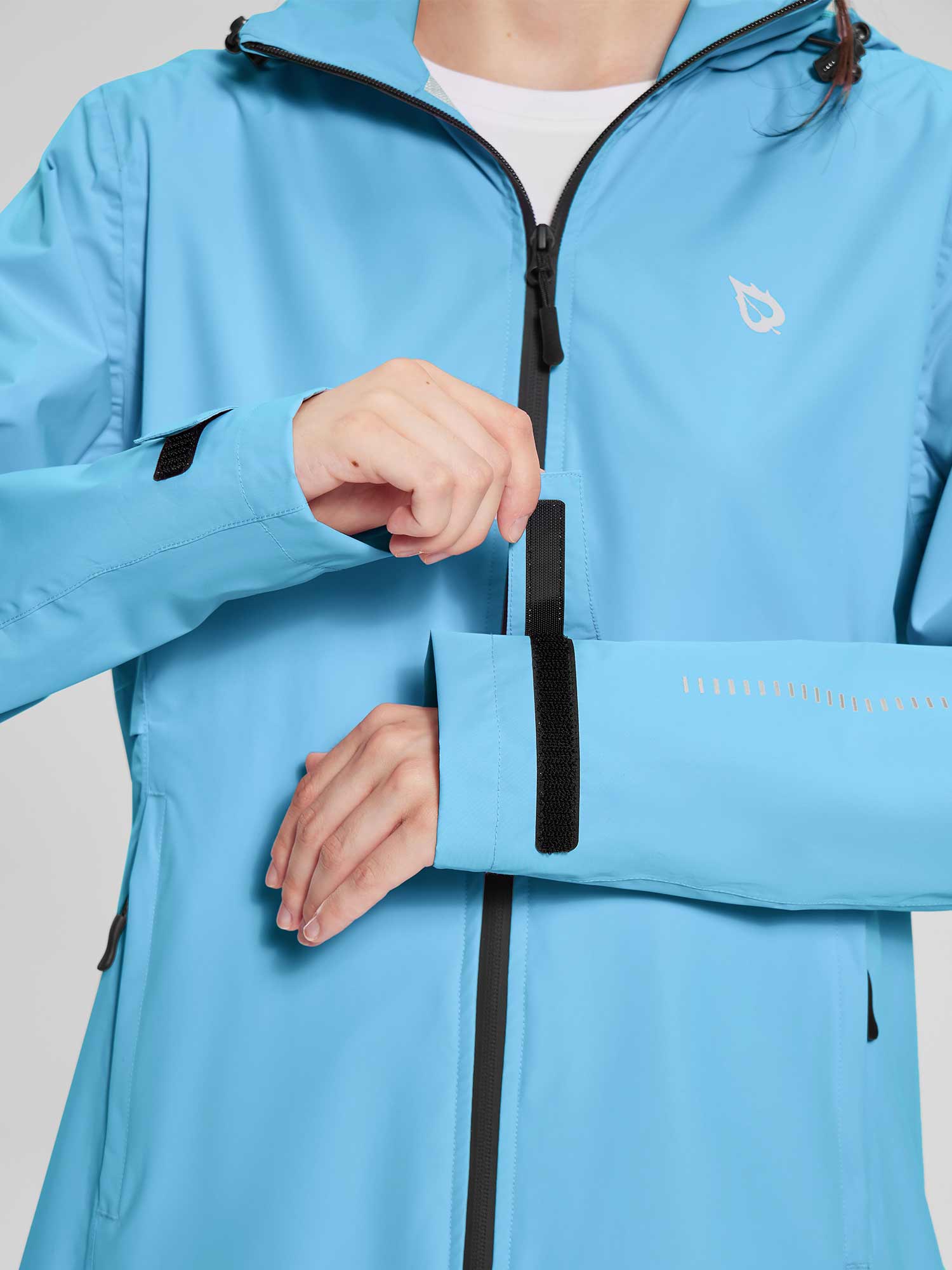 Flyleaf Mid-Length Hooded Waterproof Jacket