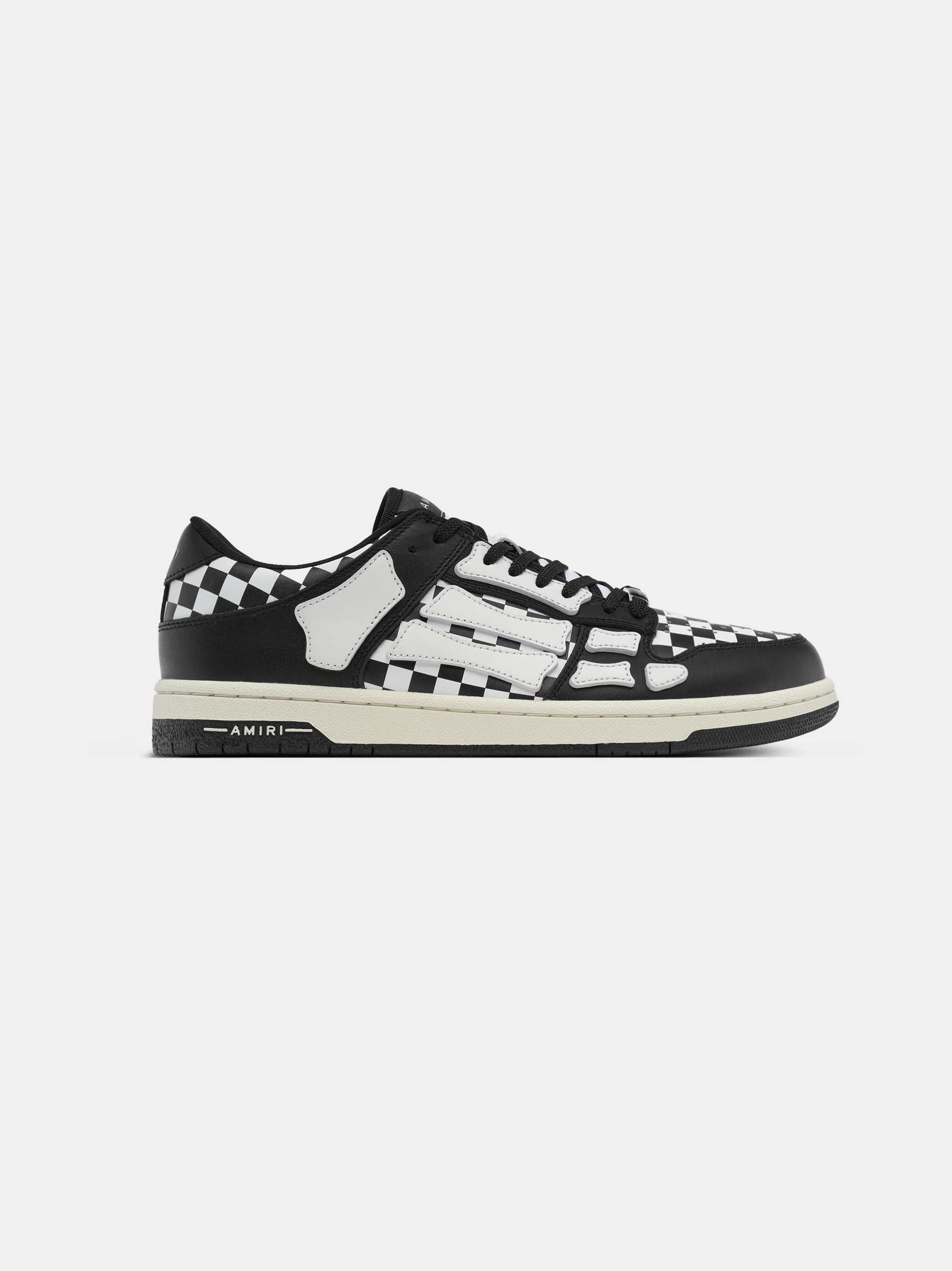 CHECKERED SKEL-TOP LOW - Black White