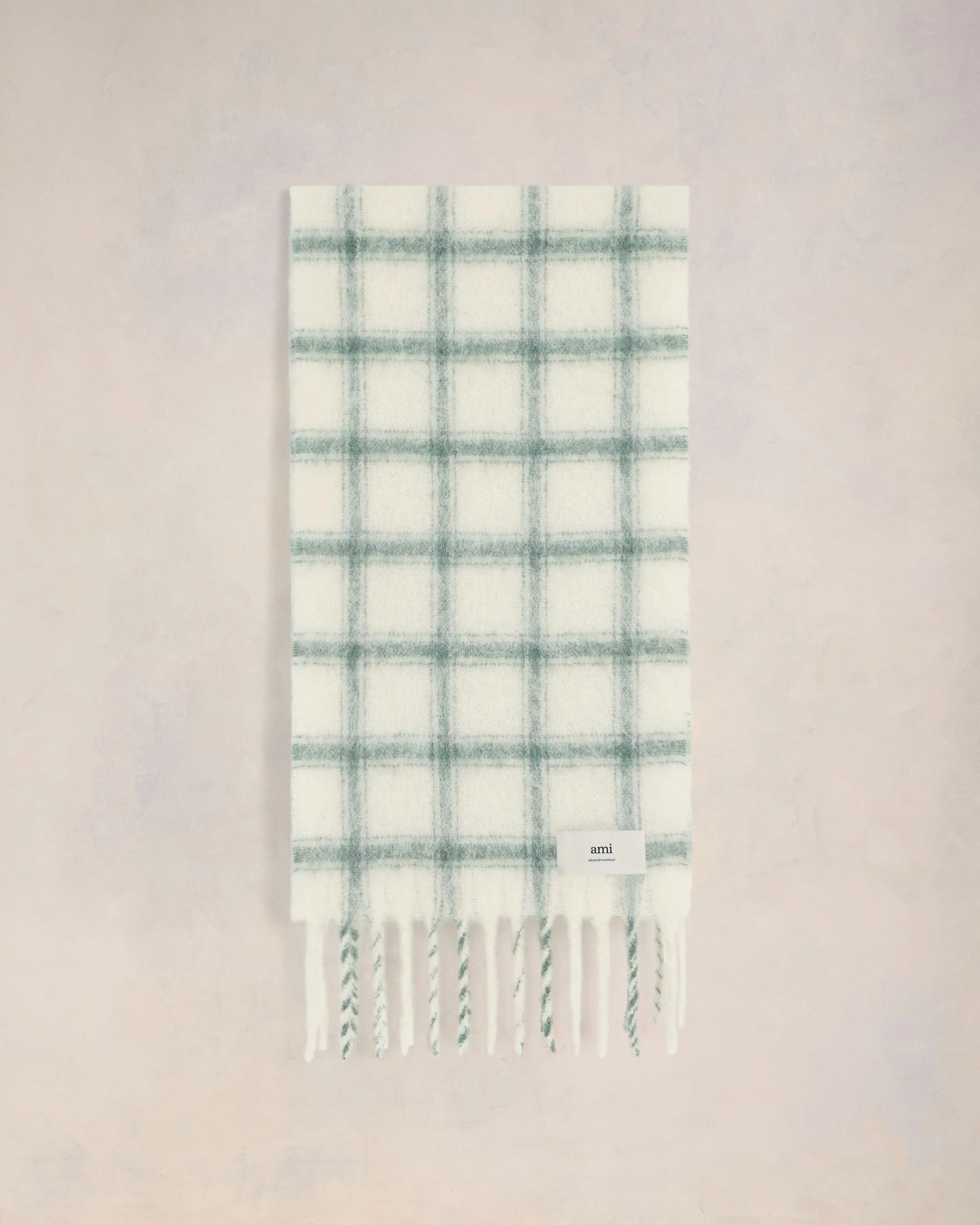 Checkered Ami Label Scarf