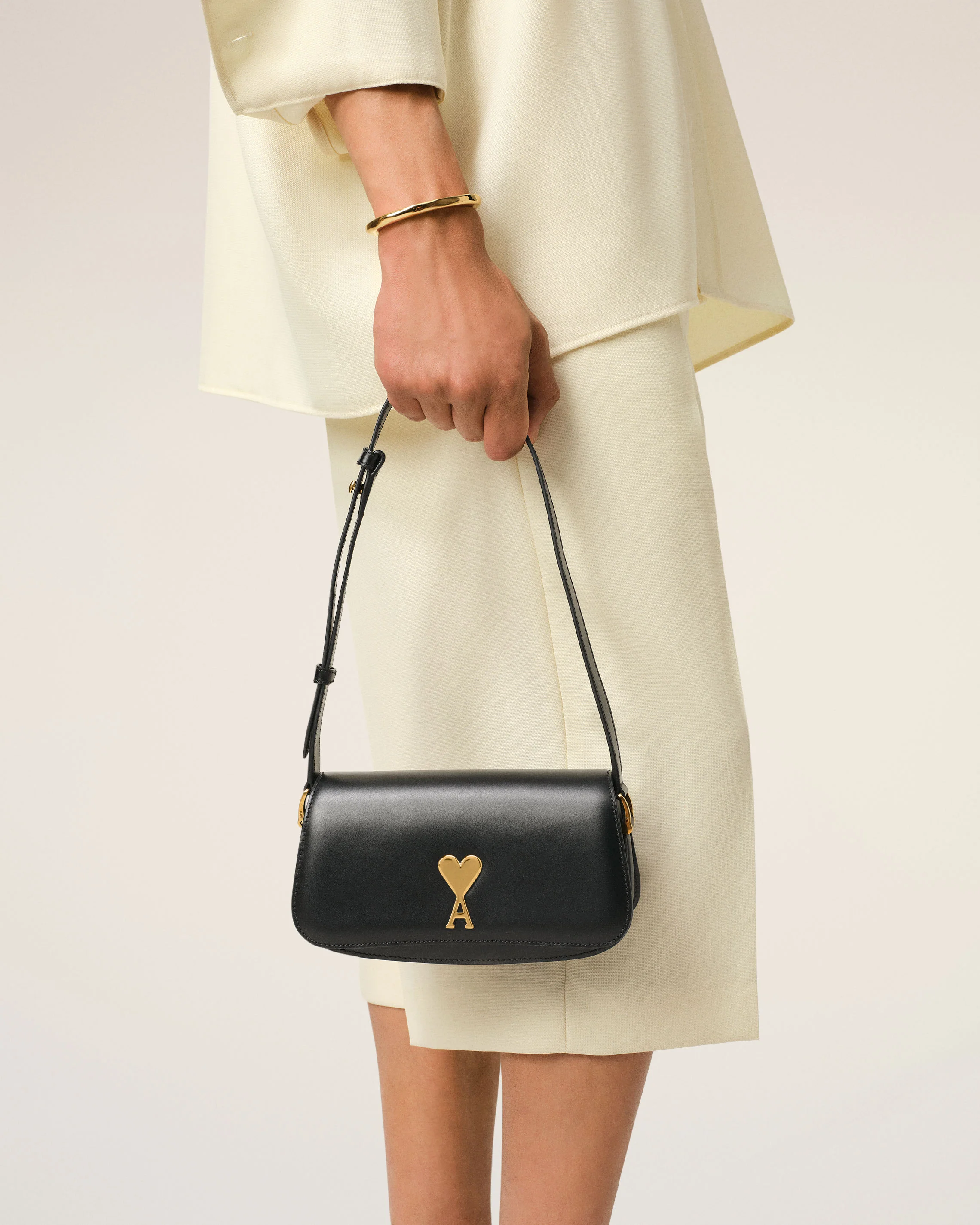 Black Leather Shoulder Bag Paris Paris Bag