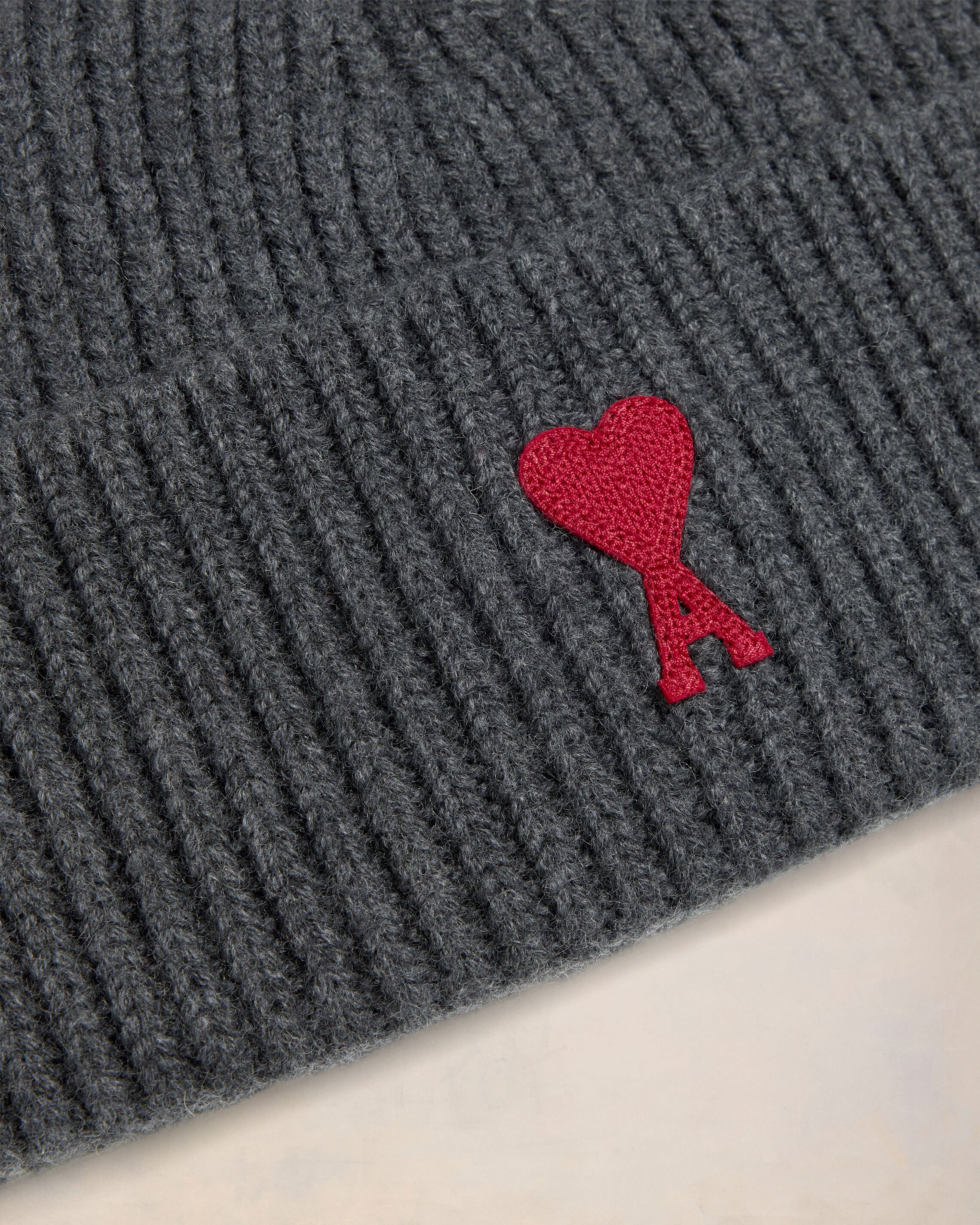 Grey Wool Ami de Coeur Beanie