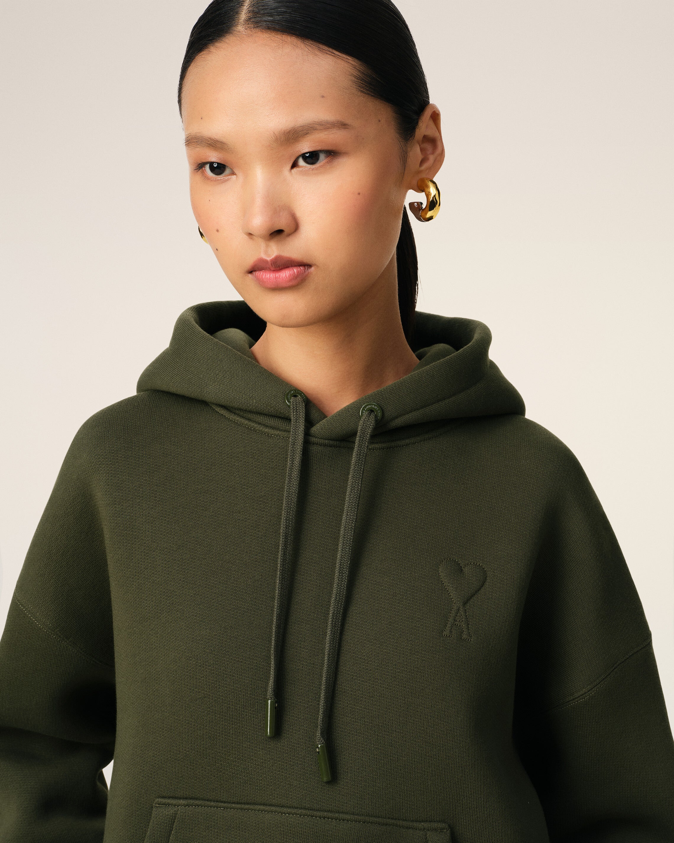 Green Cotton Ami de Coeur Hoodie