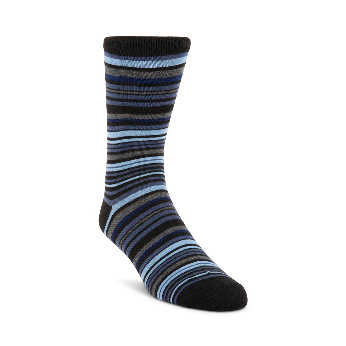 5 PK ALEX MEN'S STRIPE CREW SOCKS BLUE MULTI