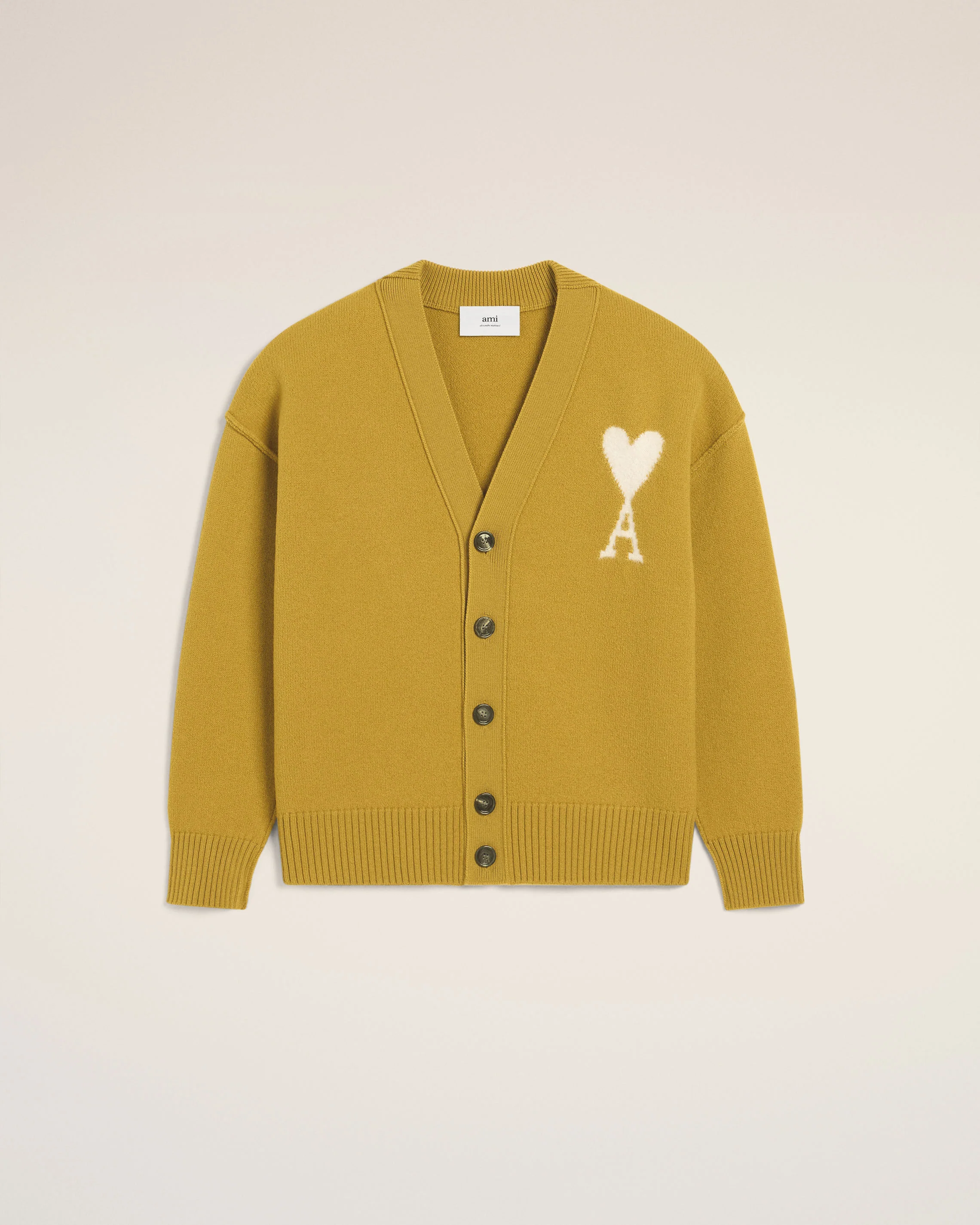 Mustard Wool Ami de Coeur Cardigan