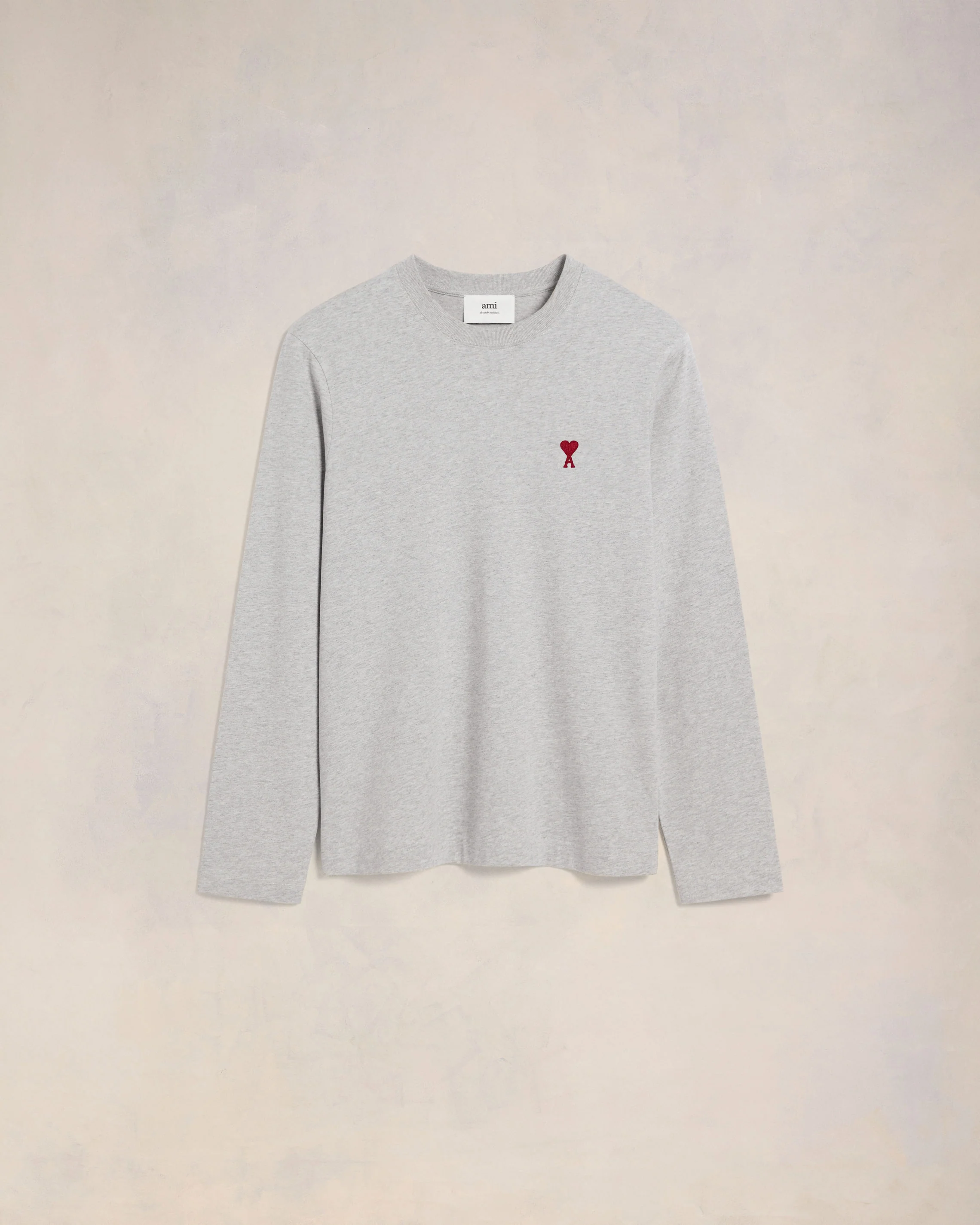 Grey Cotton Ami de Coeur Long Sleeves T-Shirt