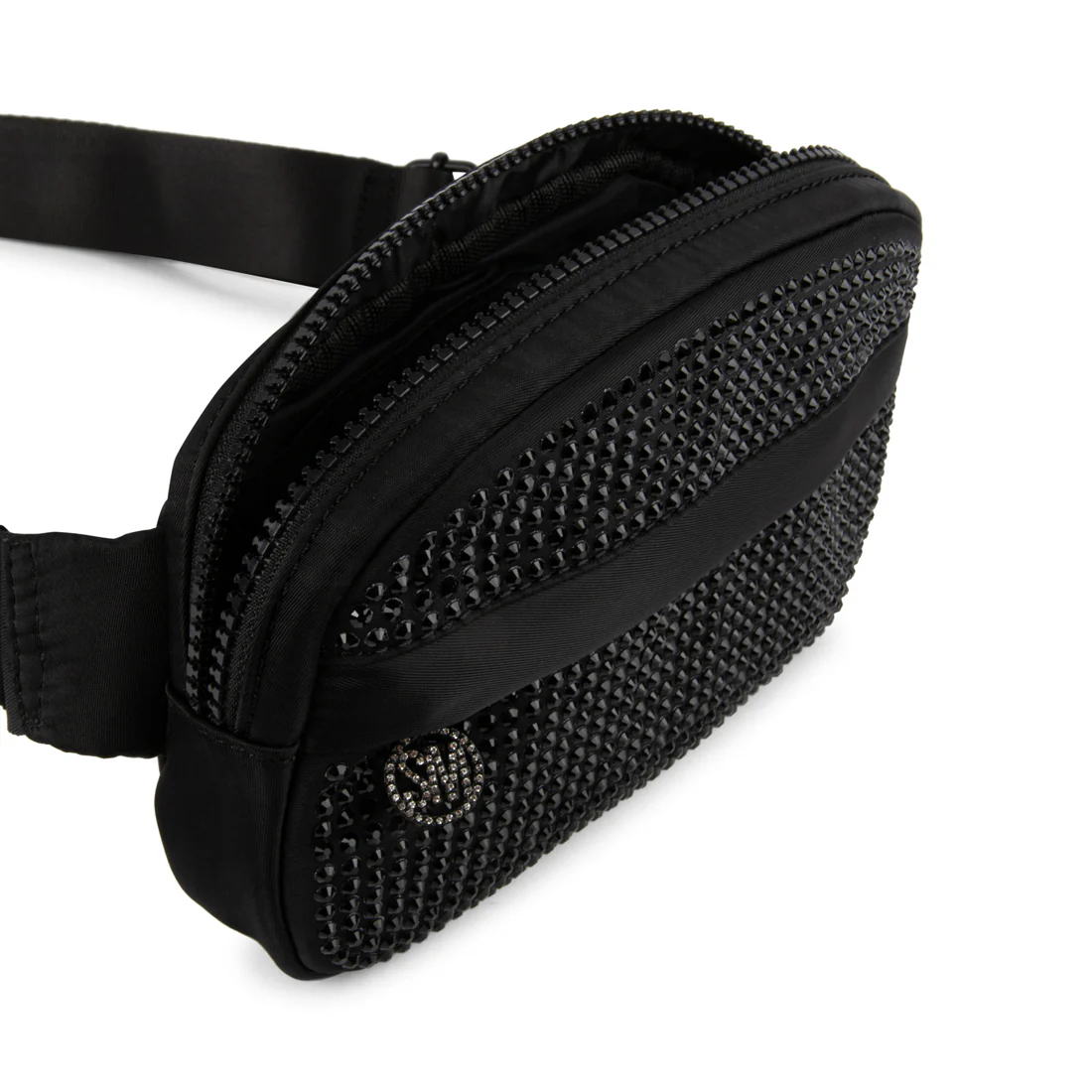 ADRIANA RHINESTONE BELT BAG BLACK