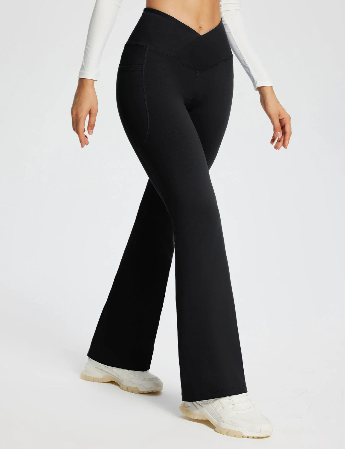 Laureate 32'' Crossover High-Rise Flared Pants