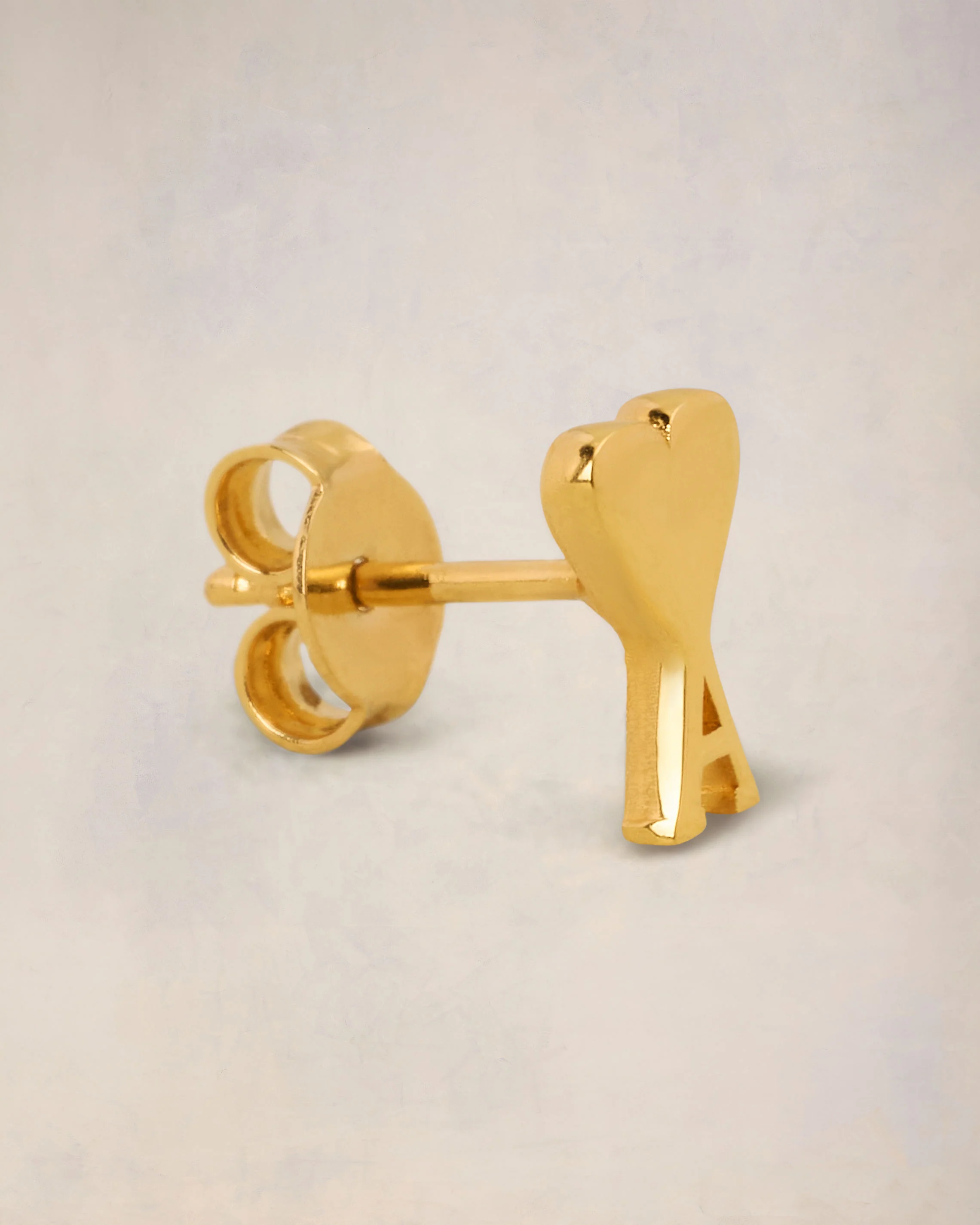 Gold Brass Ami de Coeur Studs