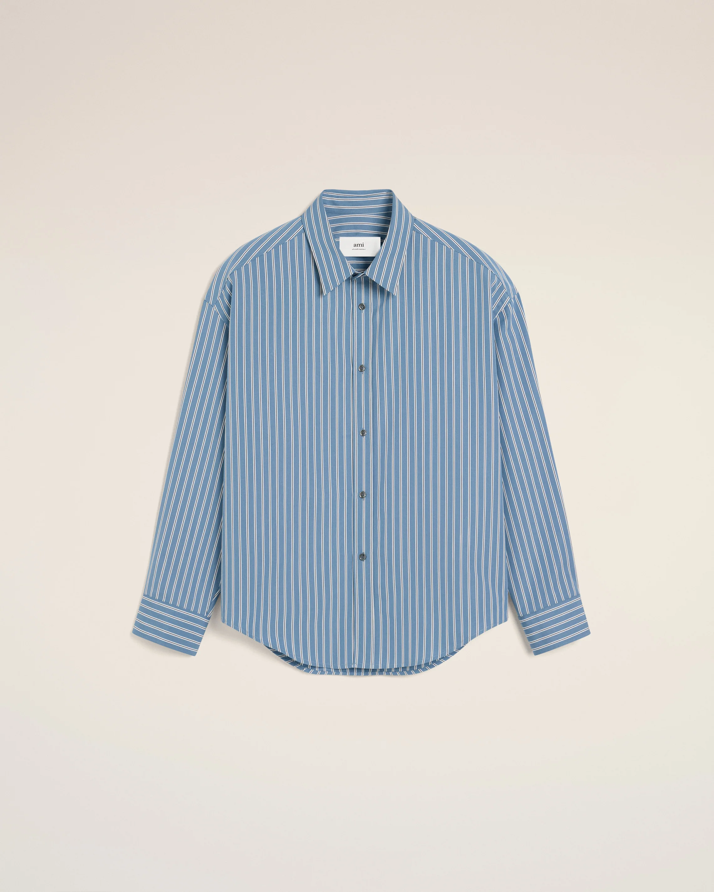Blue Cotton Boxy Fit Shirt