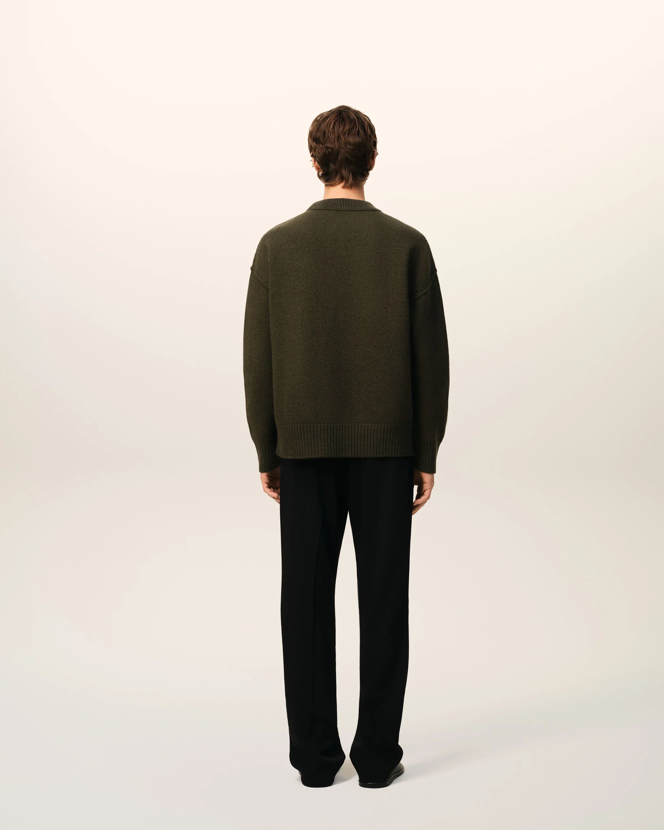 Khaki Wool Ami De Coeur Sweater