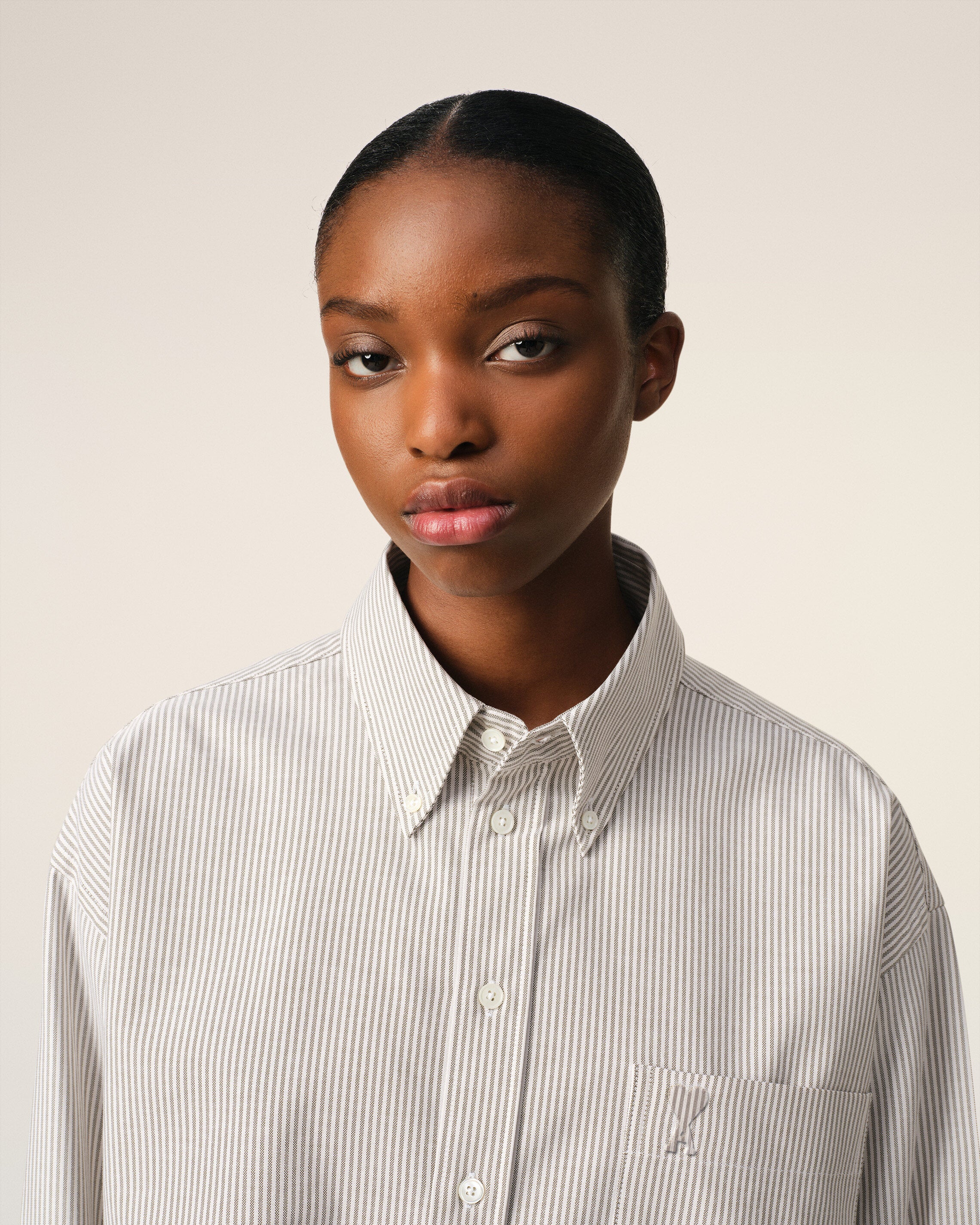 Green Cotton Cropped Oversized Shirt