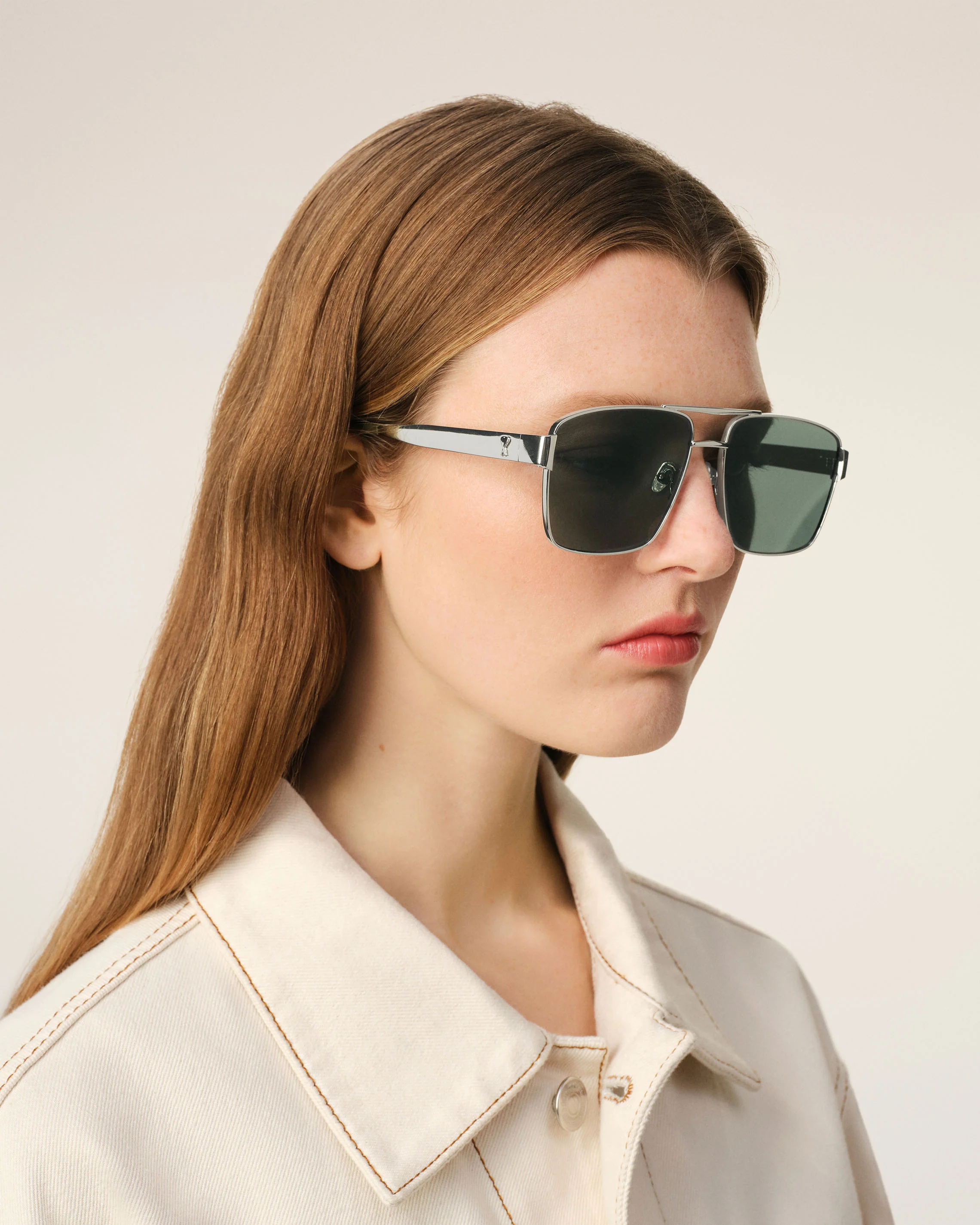 Silver Stainless Steel 75007 Sunglasses