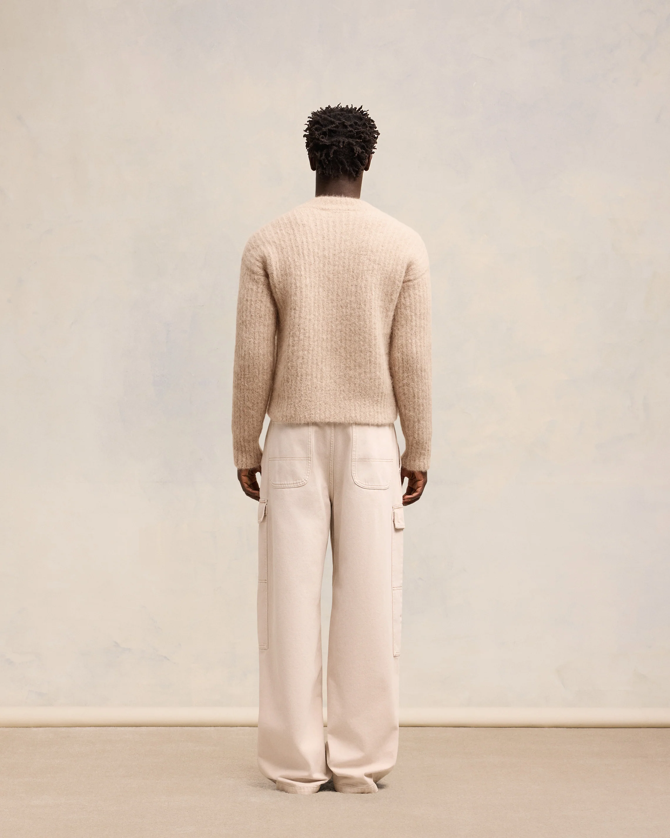 Alpaca Mohair Ribbed Sweater